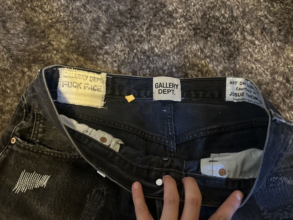 Gallery Dept. Gallery Dept. Fuck Face denim Size US 33 - 3 Thumbnail