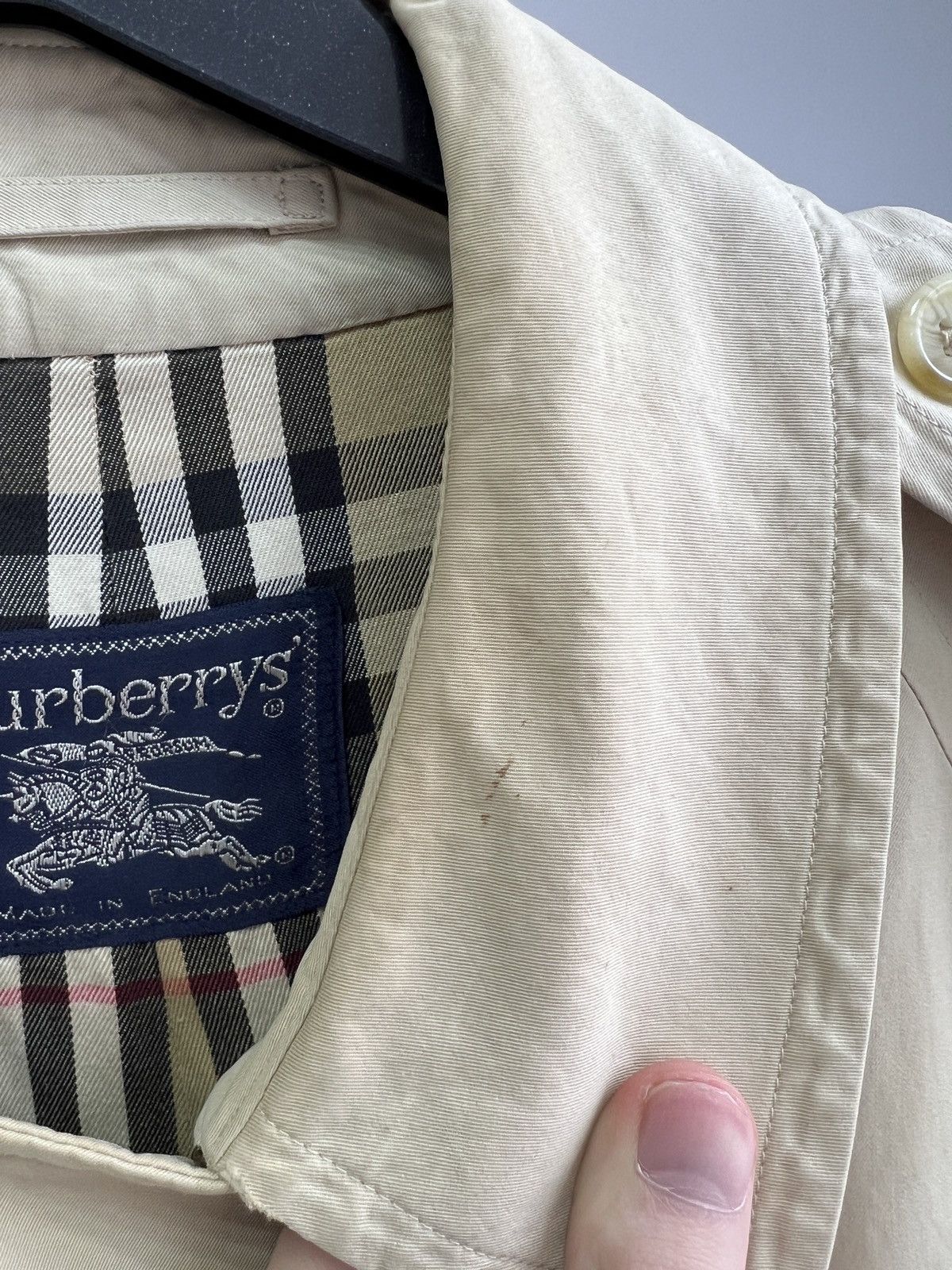 Burberry × Vintage Vintage Burberry Nova Check Trench coat Size US M / EU 48-50 / 2 - 8 Thumbnail