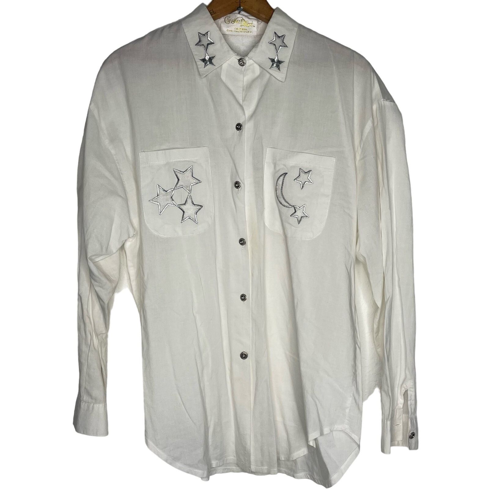 Other Christine Philipe Embroidered Stars Shirt Size XL / US 12-14 / IT 48-50 - 1 Thumbnail