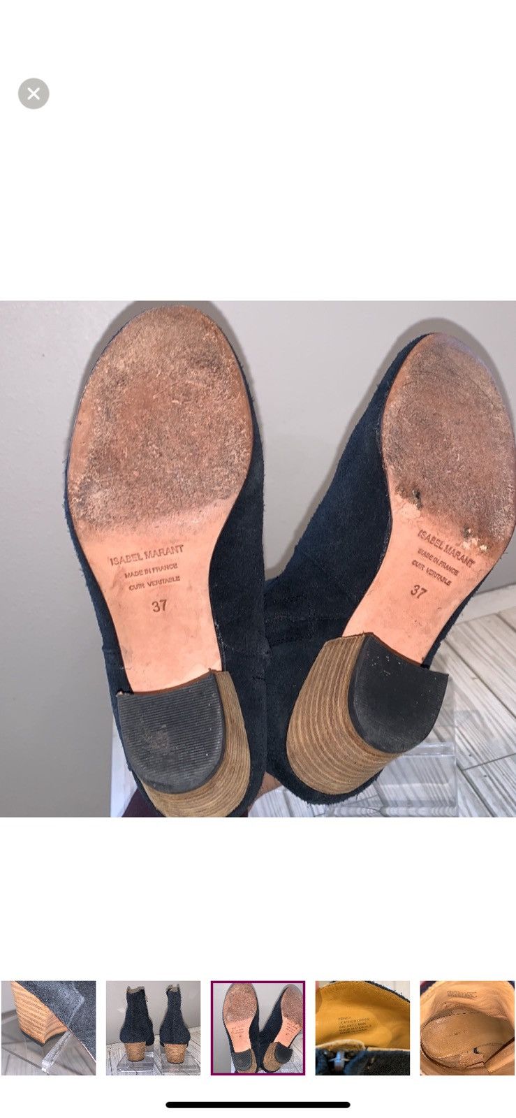 Isabel Marant ISABEL MARENT WESTERN ANKLE SUEDE BOOTIES SIZE 7 Size US 7 / IT 37 - 6 Thumbnail