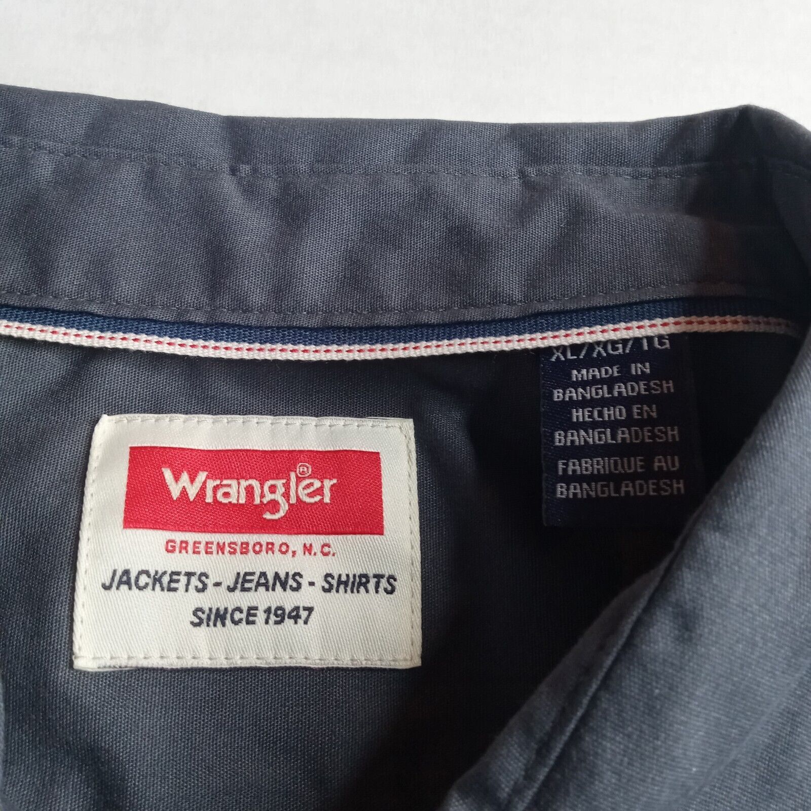 Wrangler Wrangler Shirt Men's XL XLarge Gray Relaxed Fit Pockets Size US XL / EU 56 / 4 - 3 Thumbnail