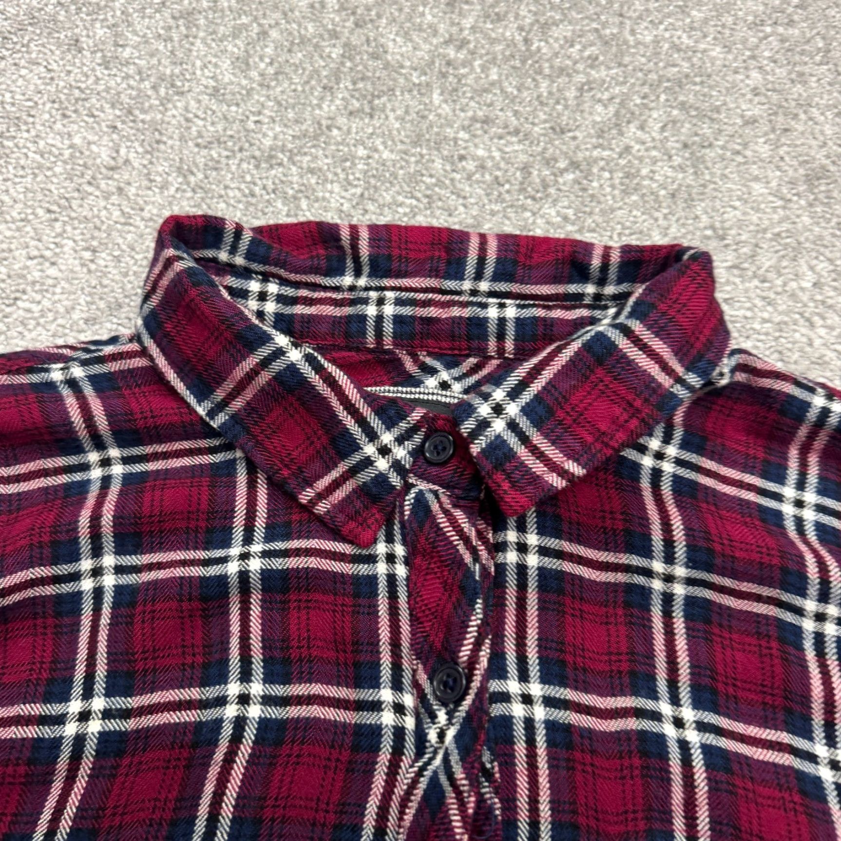 Rails Rails Button-Up Shirt Womens Medium Red Blue Plaid Rayon Long Sleeve Top Size M / US 6-8 / IT 42-44 - 4 Thumbnail