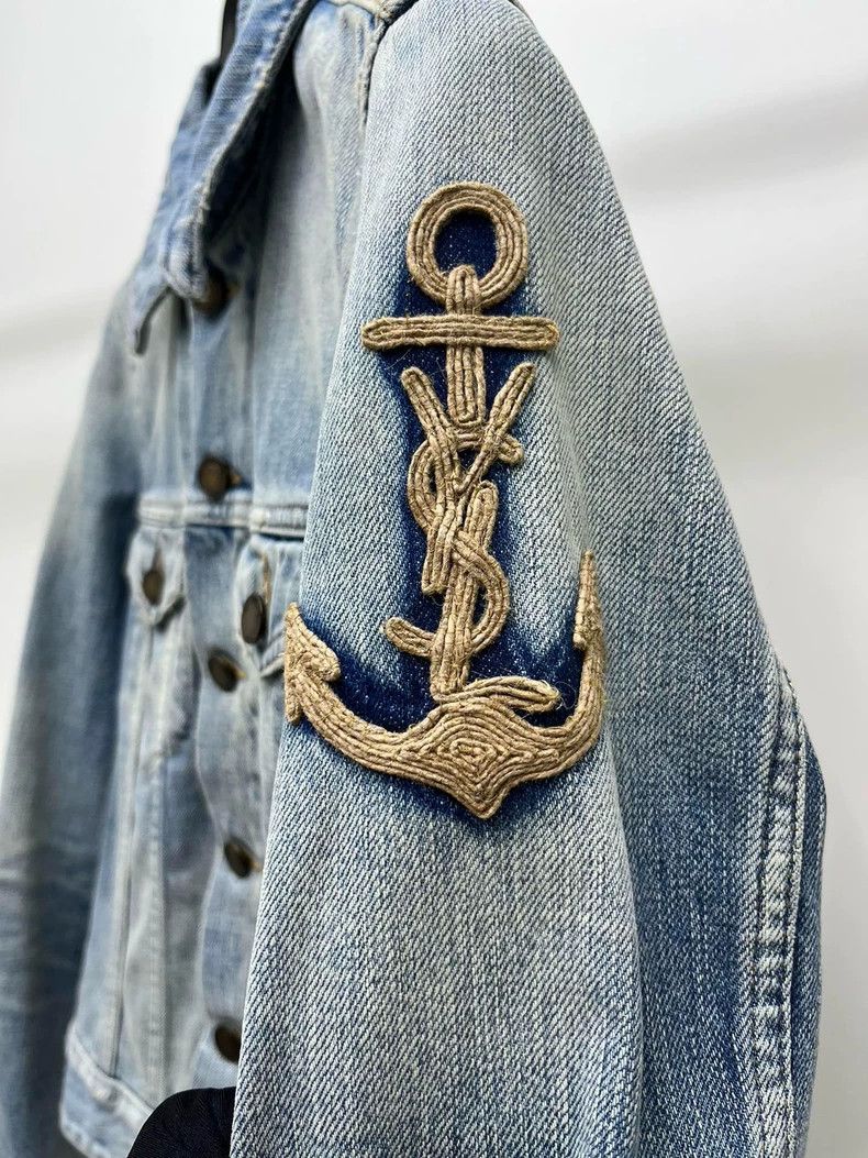 Yves Saint Laurent saint laurent Anchor Denim Jacket 2503-Nextarrow Size US S / EU 44-46 / 1 - 3 Thumbnail