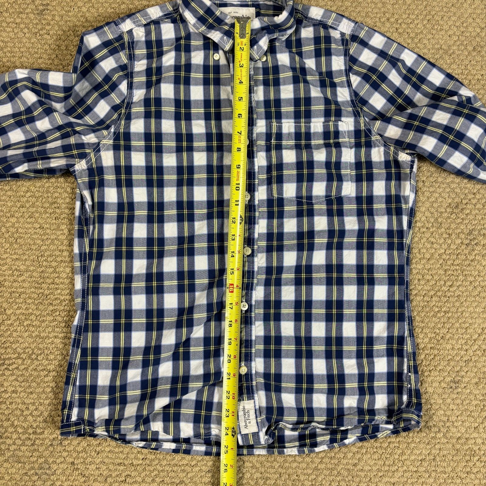 Abercrombie & Fitch vintage y2k 2000s Abercrombie and Fitch plaid longsleeve Lg Size US L / EU 52-54 / 3 - 6 Thumbnail