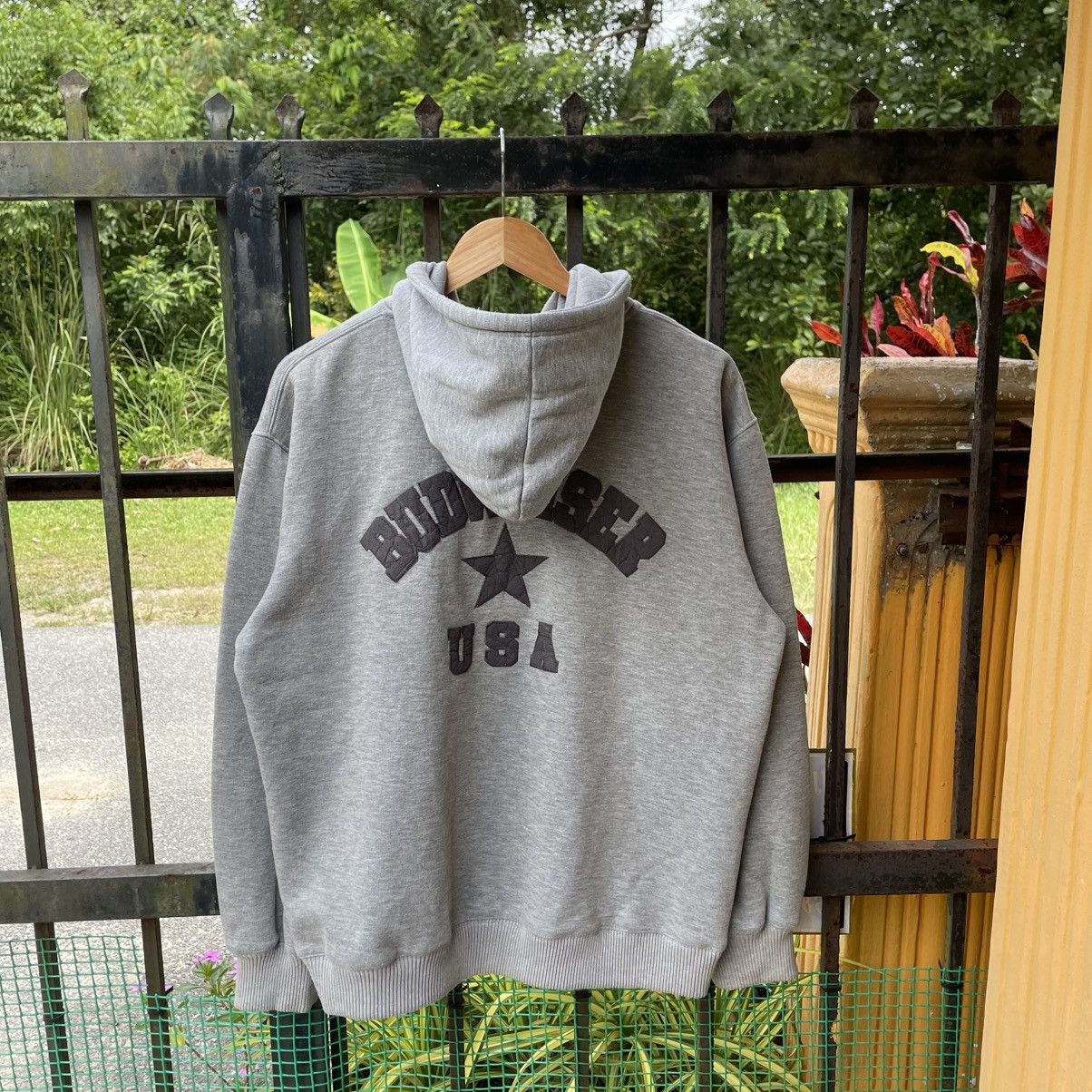 Budweiser 🔥Vintage Budweiser Big Logo Spellout Full Zipper Hoodie Size US M / EU 48-50 / 2 - 1 Thumbnail