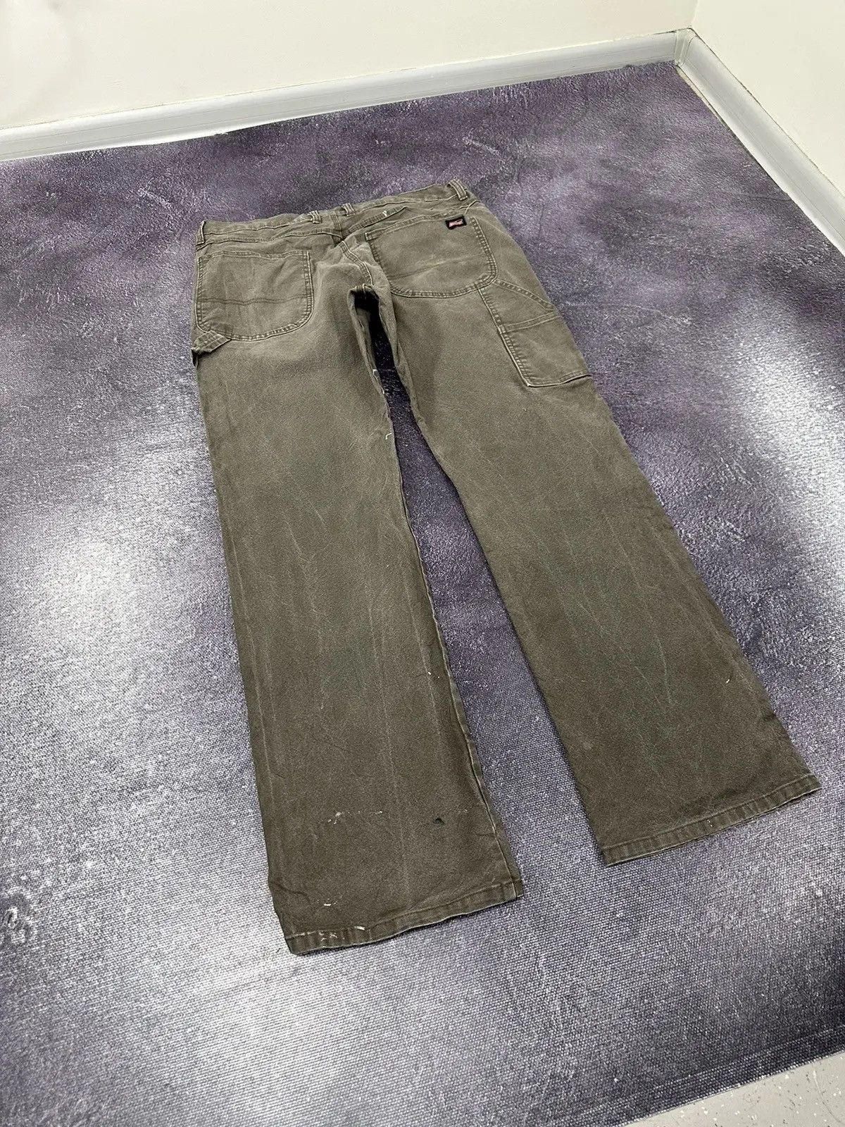 Dickies × Vintage Vintage Dickies Y2K Khaki Painted Work Hype Baggy Pants Size US 36 / EU 52 - 3 Thumbnail