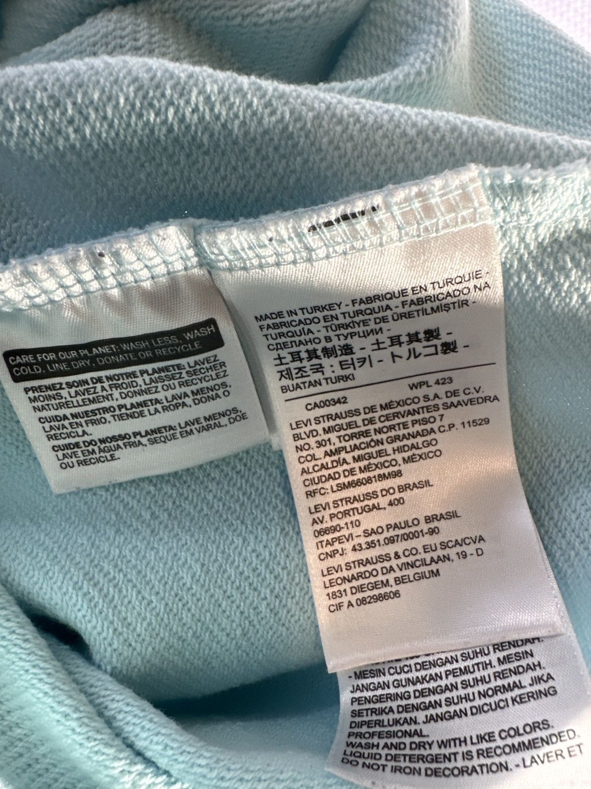 Levi's Levi’s Light Teal Pullover Hoodie Size US L / EU 52-54 / 3 - 7 Thumbnail