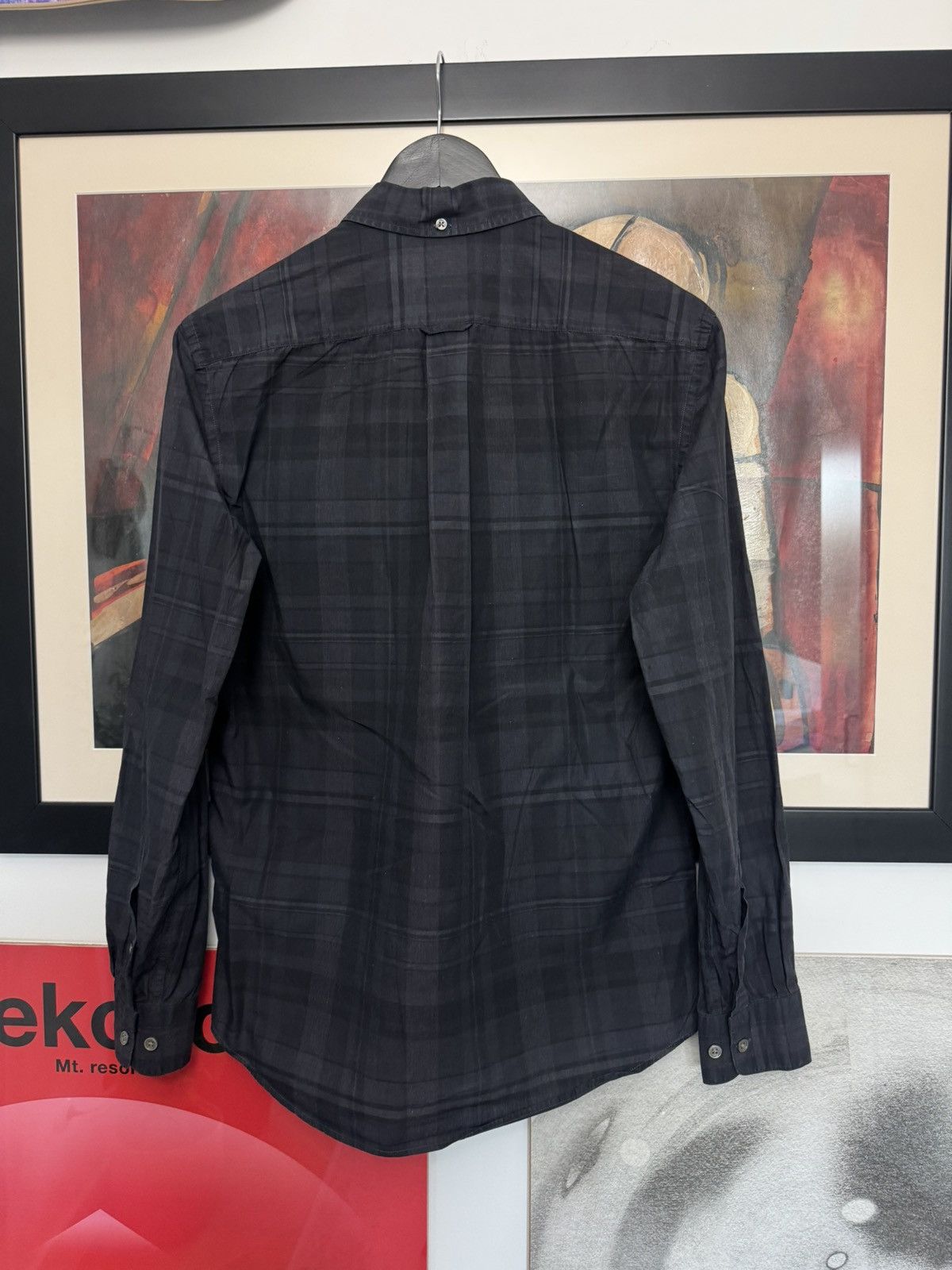 Acne Studios Acne Studios Isherwood Check Button Up Shirt Black Gray Size US S / EU 44-46 / 1 - 2 Thumbnail
