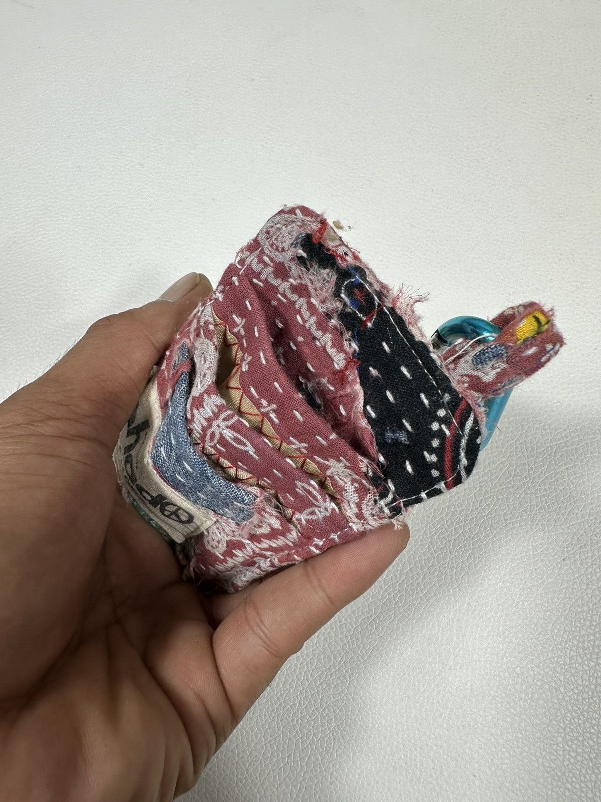 Other Custom Made Distressed Paisley Patchwork Keychain Wallet Size ONE SIZE - 6 Thumbnail