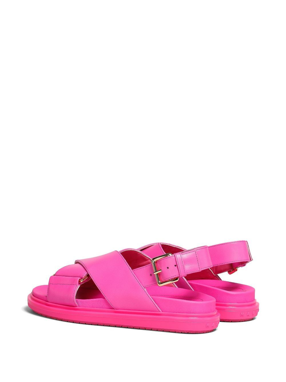 Marni o1w1db10125 Fussbet Leather Sandals in Fuchsia Size US 10 / IT 40 - 3 Thumbnail