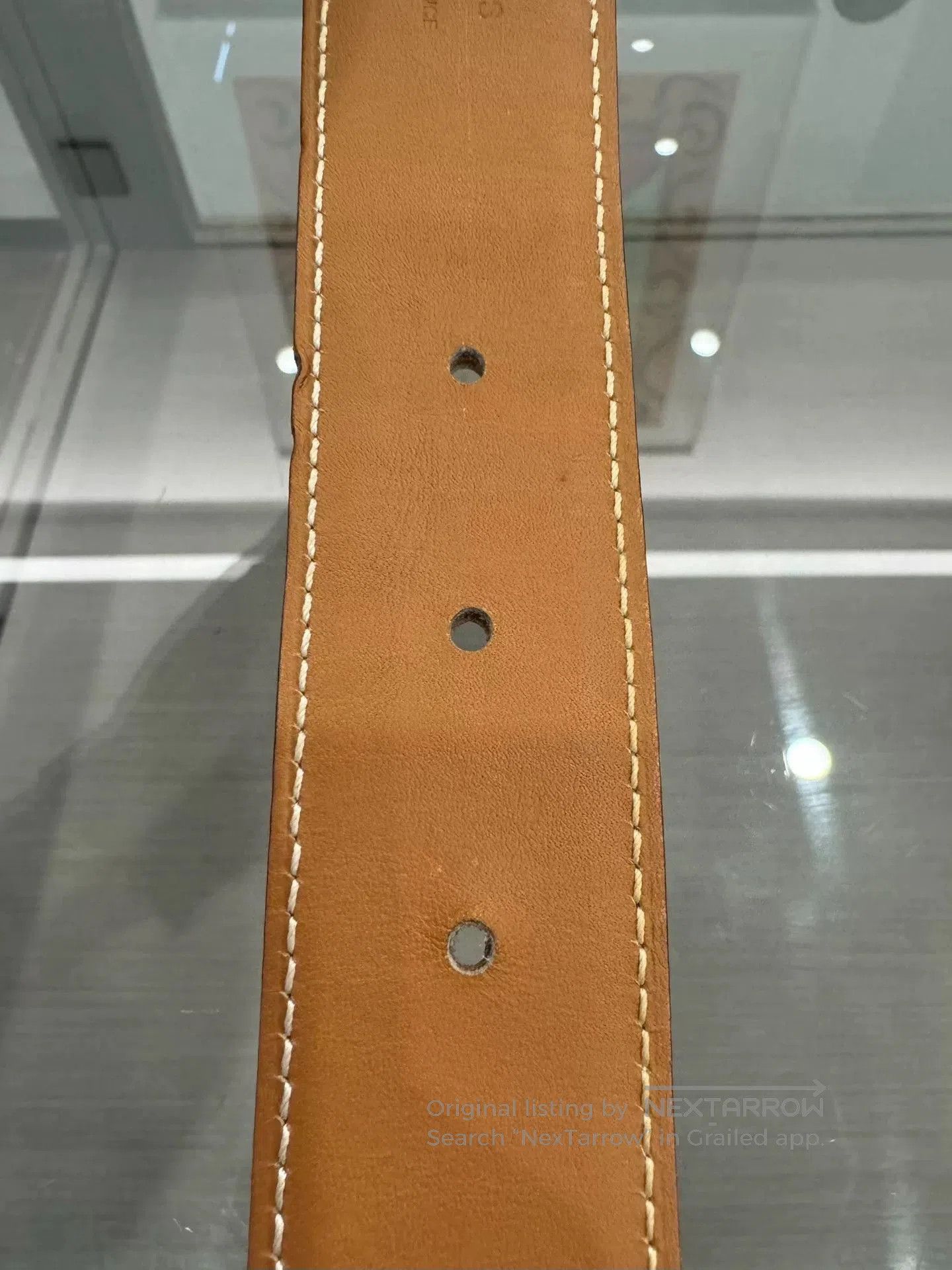 Hermes Hermes Men's White Brown H Buckle Belt. Size ONE SIZE - 8 Thumbnail