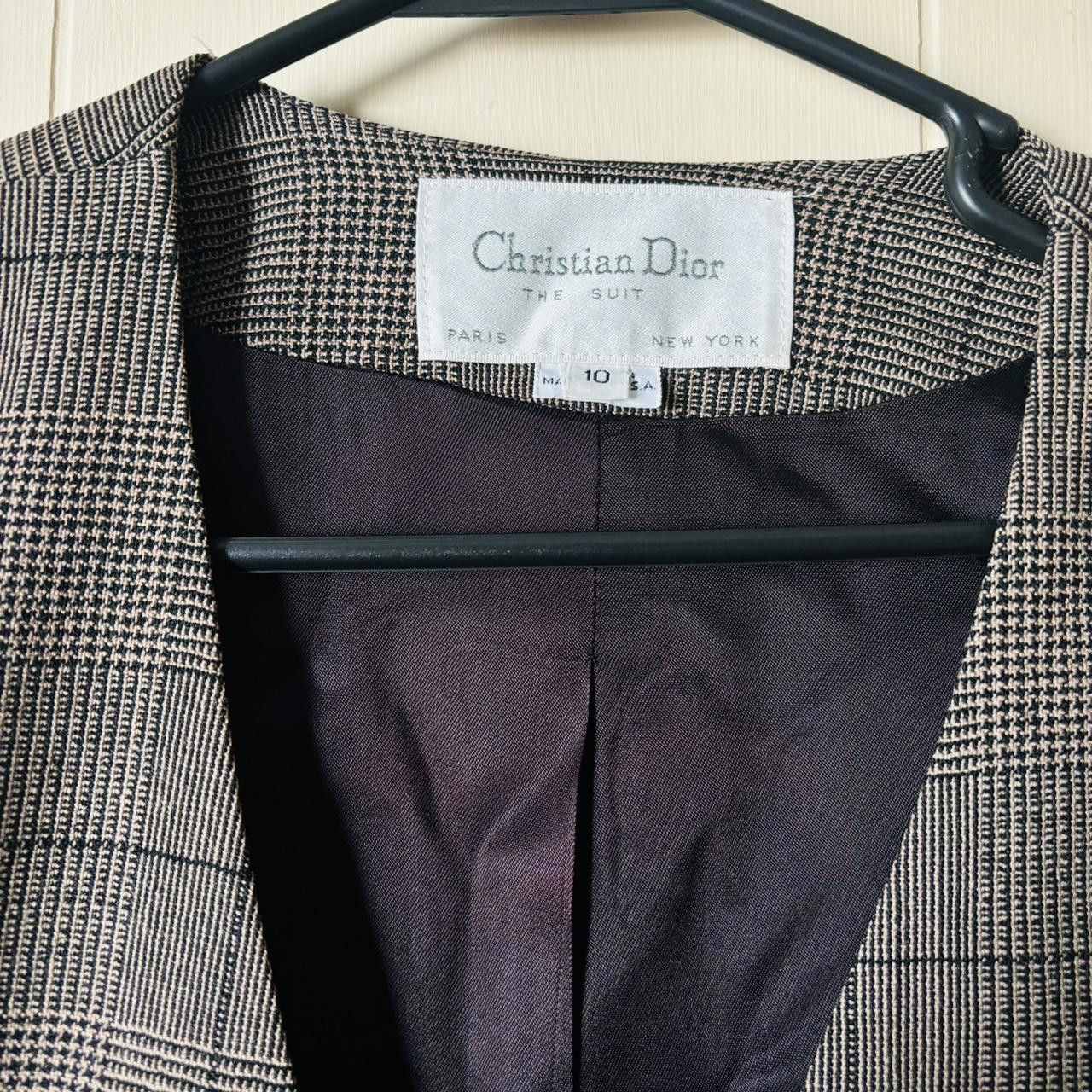 Christian Dior Monsieur Vintage Christian Dior Women's Brown Suit Tailored-jacket Size L / US 10 / IT 46 - 2 Thumbnail