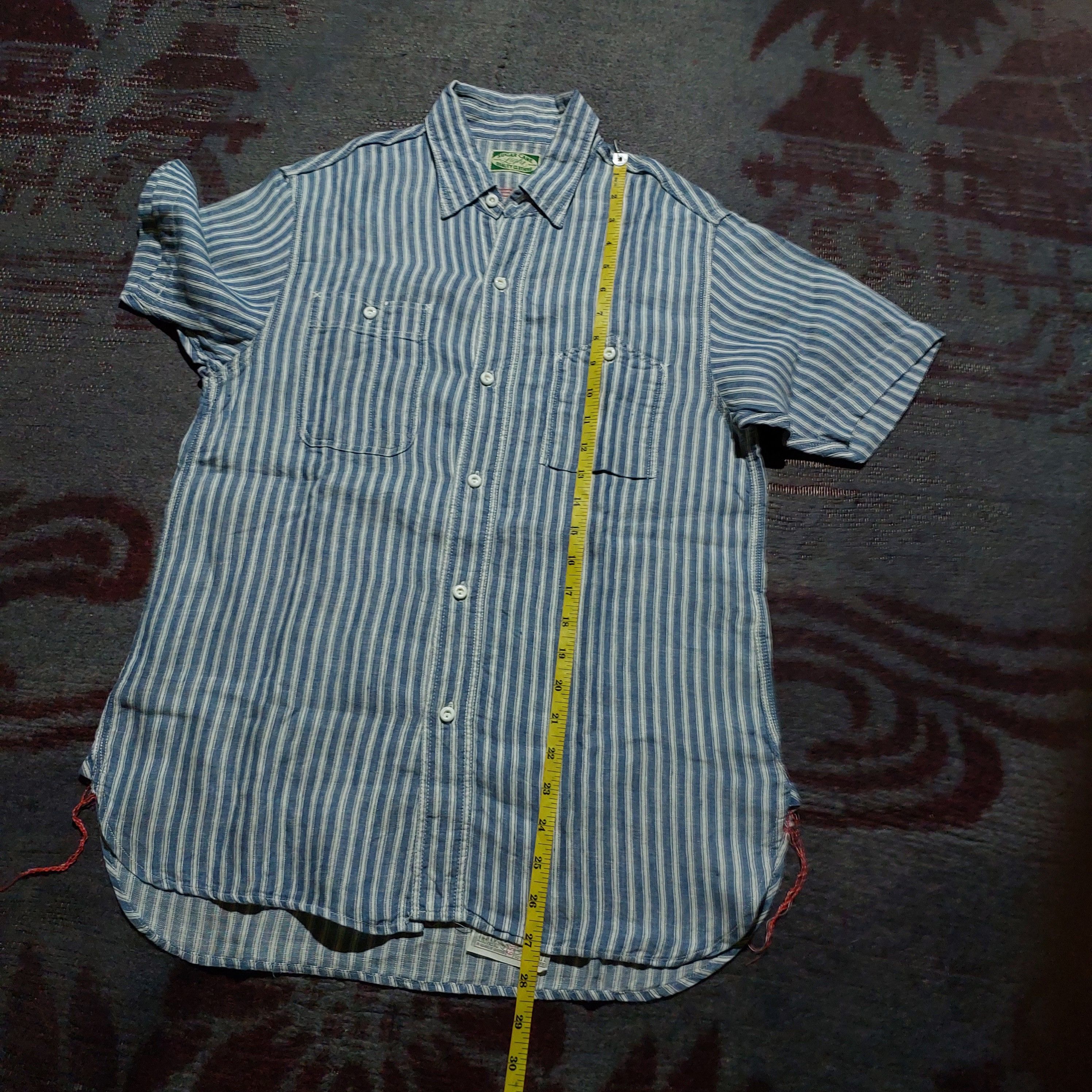 Sugar Cane Sugar Cane chambray stripes blue shirt Size US M / EU 48-50 / 2 - 11 Thumbnail