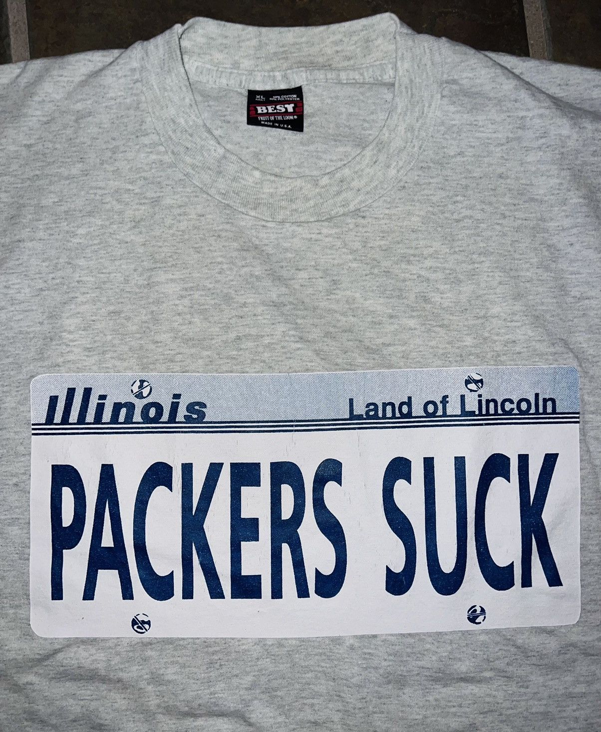 Vintage VINTAGE PACKERS SUCK LICENSE PLATE TEE Size US XL / EU 56 / 4 - 8 Thumbnail
