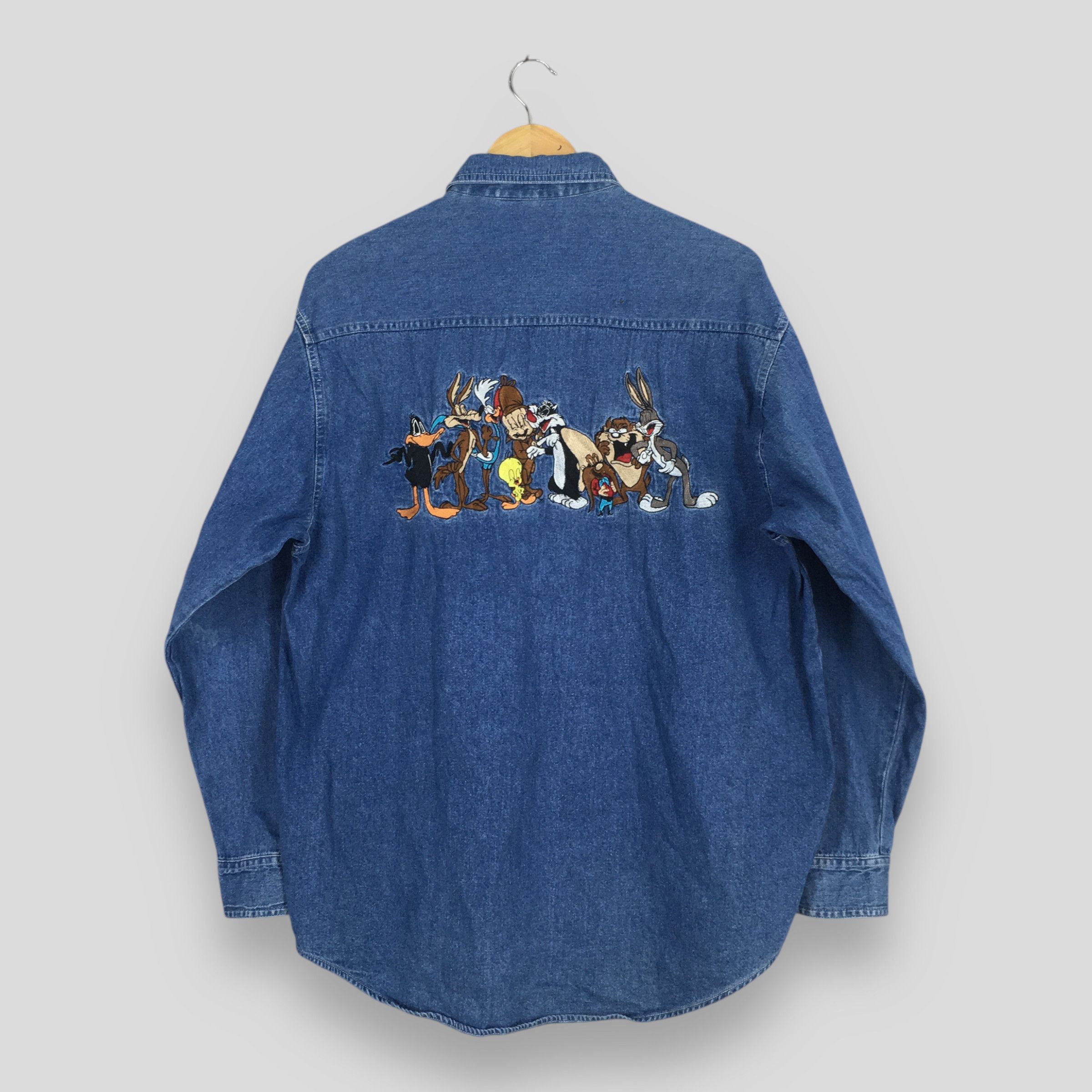 Warner Bros Vintage 90s Looney Tunes Warner Bros Studio Denim Medium Size US M / EU 48-50 / 2 - 7 Thumbnail