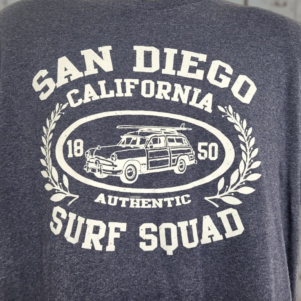 Delta Delta T-Shirt Men L California San Diego Surfboard Authentic Surf Squared Brand Beach Pattern Solid Gray Size US L / EU 52-54 / 3 - 1 Thumbnail