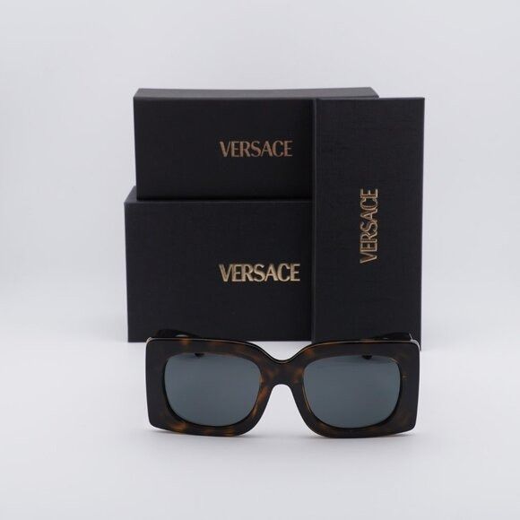 Versace Versace VE4496U 108/87 Sunglasses Havana Square Frame Size ONE SIZE - 10 Thumbnail