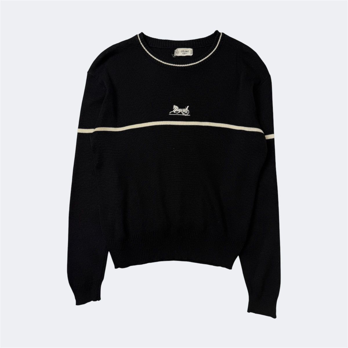 Celine Rare! Vintage Celine Paris Black knitwear Size US S / EU 44-46 / 1 - 1 Thumbnail