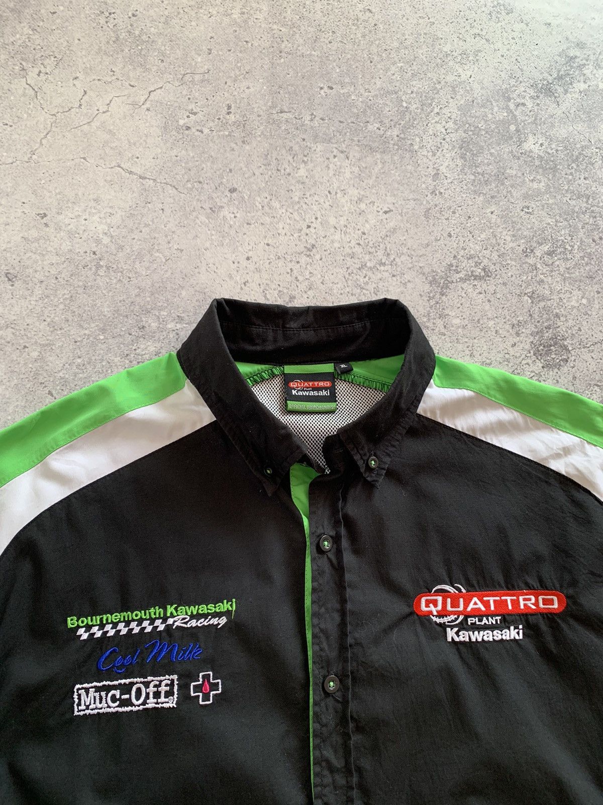 Vintage VTG 90’s Kawasaki Plant Quattro Racing Shirt Size US XL / EU 56 / 4 - 4 Thumbnail