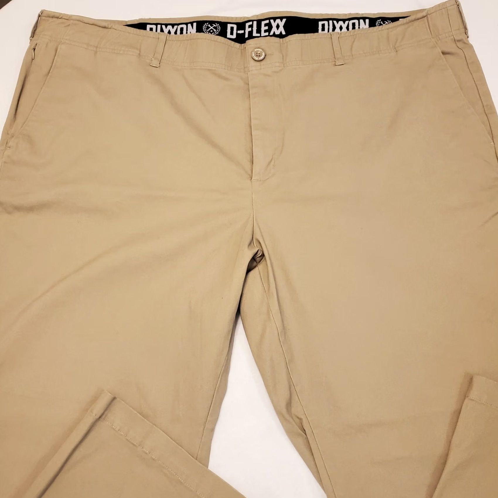 Vintage Dixxon D-Flex Pants Mens 48"× 32" Beige Chino Work Casual Stretch Slacks Khaki Size US 32 / EU 48 - 3 Thumbnail