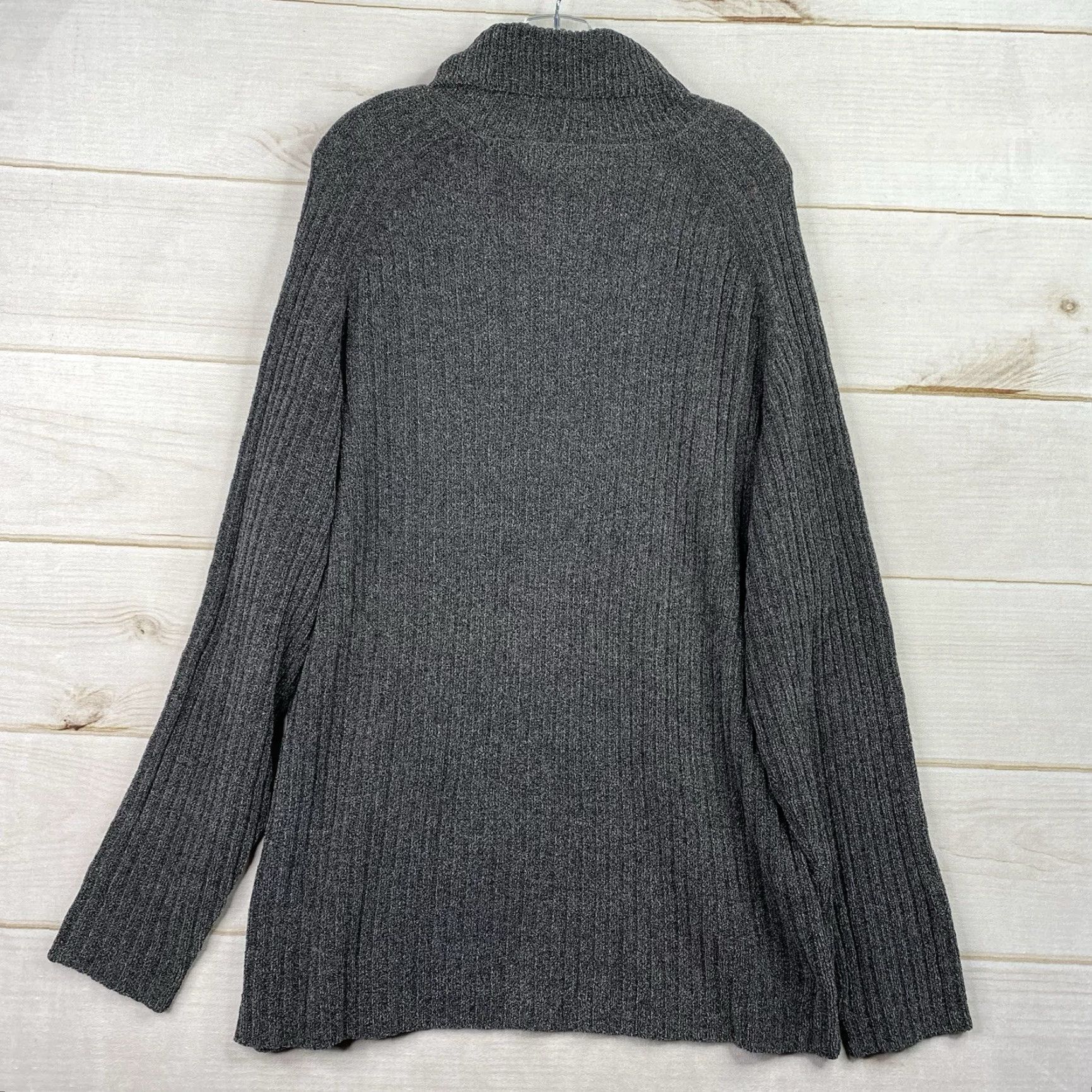 Vintage Giasone Sweater Womens XL Gray Cable Knit Tunic Turtleneck Long Sleeve Classic Size XL / US 12-14 / IT 48-50 - 6 Thumbnail