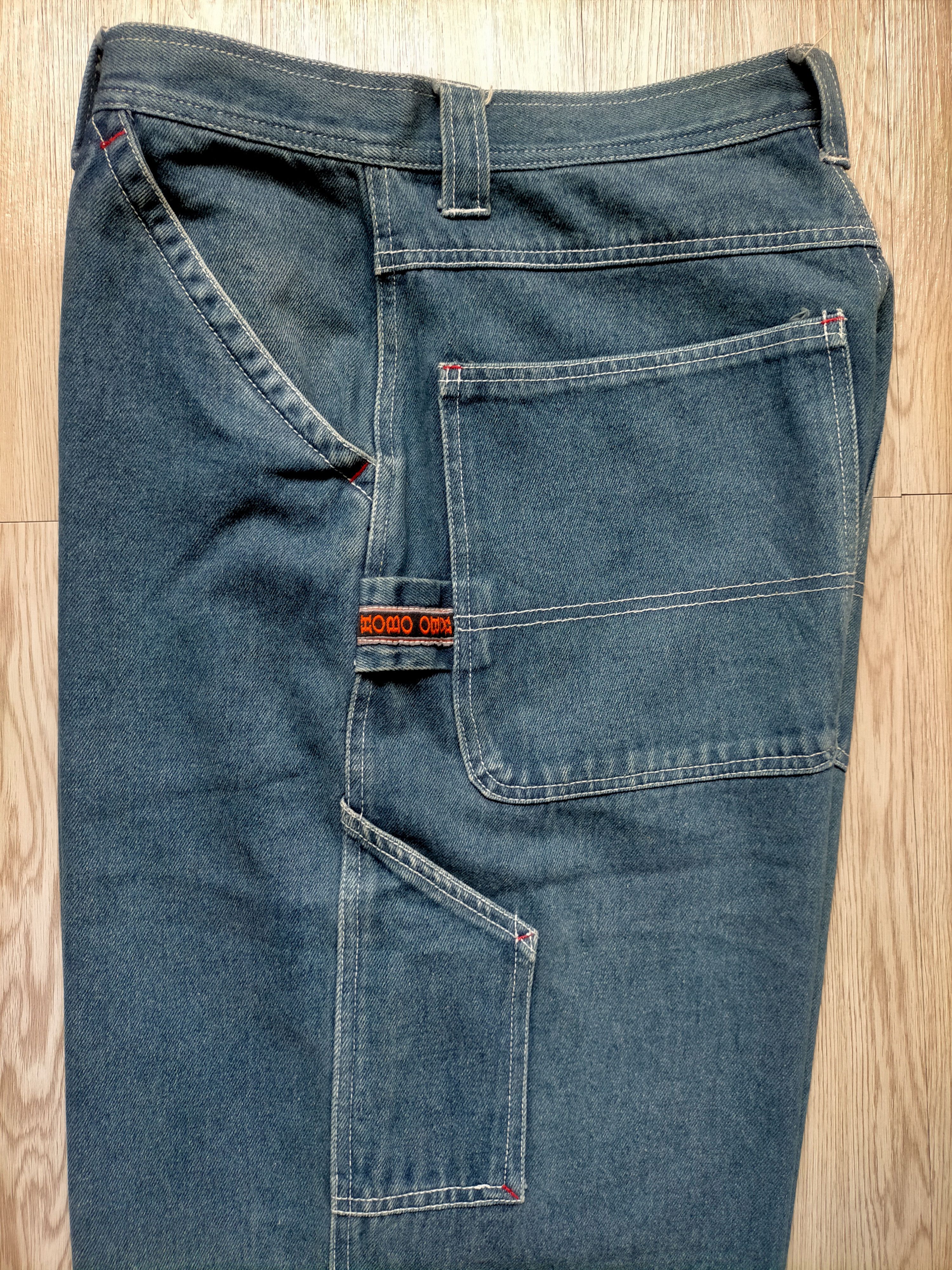 Hobo Hobo Carpenter embroidered Baggy Cargo Hip hop Jeans Size US 32 / EU 48 - 13 Thumbnail