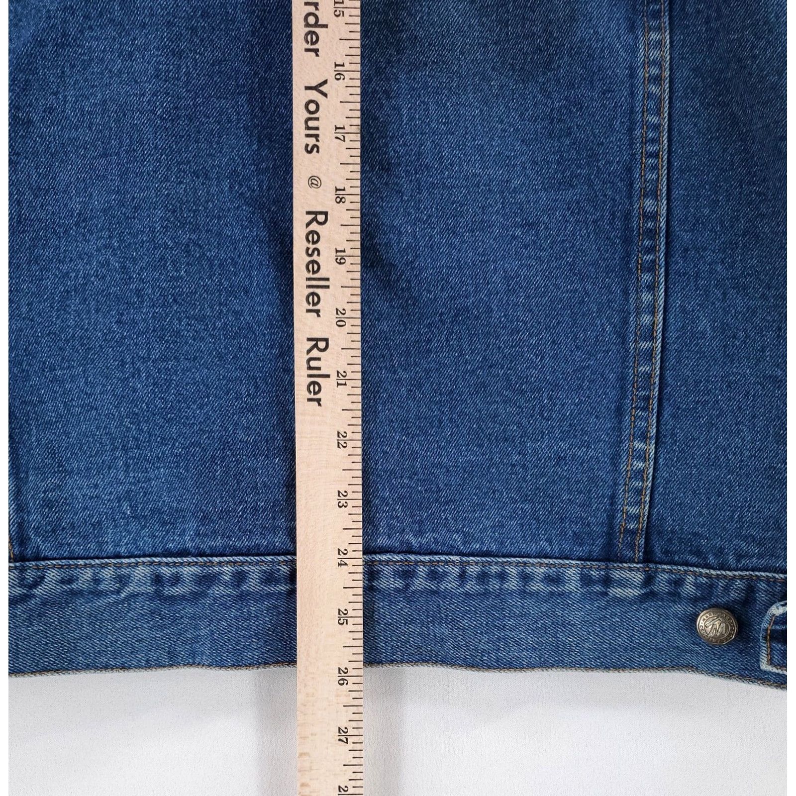 Marlboro VINTAGE Marlboro Country Store Denim Jacket Leather Collar Trucker Mens L Blue 90s Y2K Jacket Mens L Size US L / EU 52-54 / 3 - 6 Thumbnail