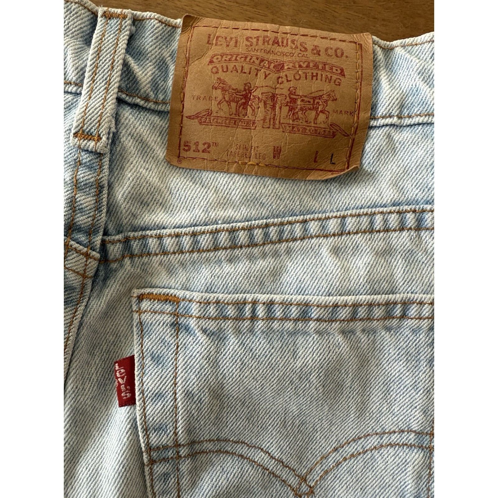 Levi's VINTAGE Levi's 512 Slim Jeans Womens Size 5 Long 25x30 Denim Blue 80s 90s Retro Logo City Size 27" / US 4 / IT 40 - 3 Thumbnail