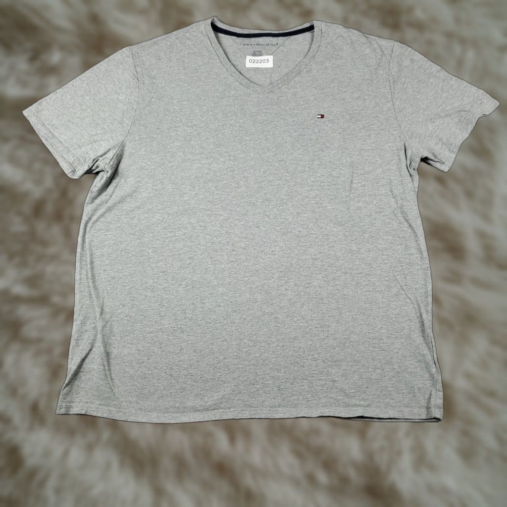 Tommy Hilfiger Tommy Hilfiger T-Shirt Men's XL Gray Short Sleeve Casual Crew Neck American Classic Size US XL / EU 56 / 4 - 1 Thumbnail