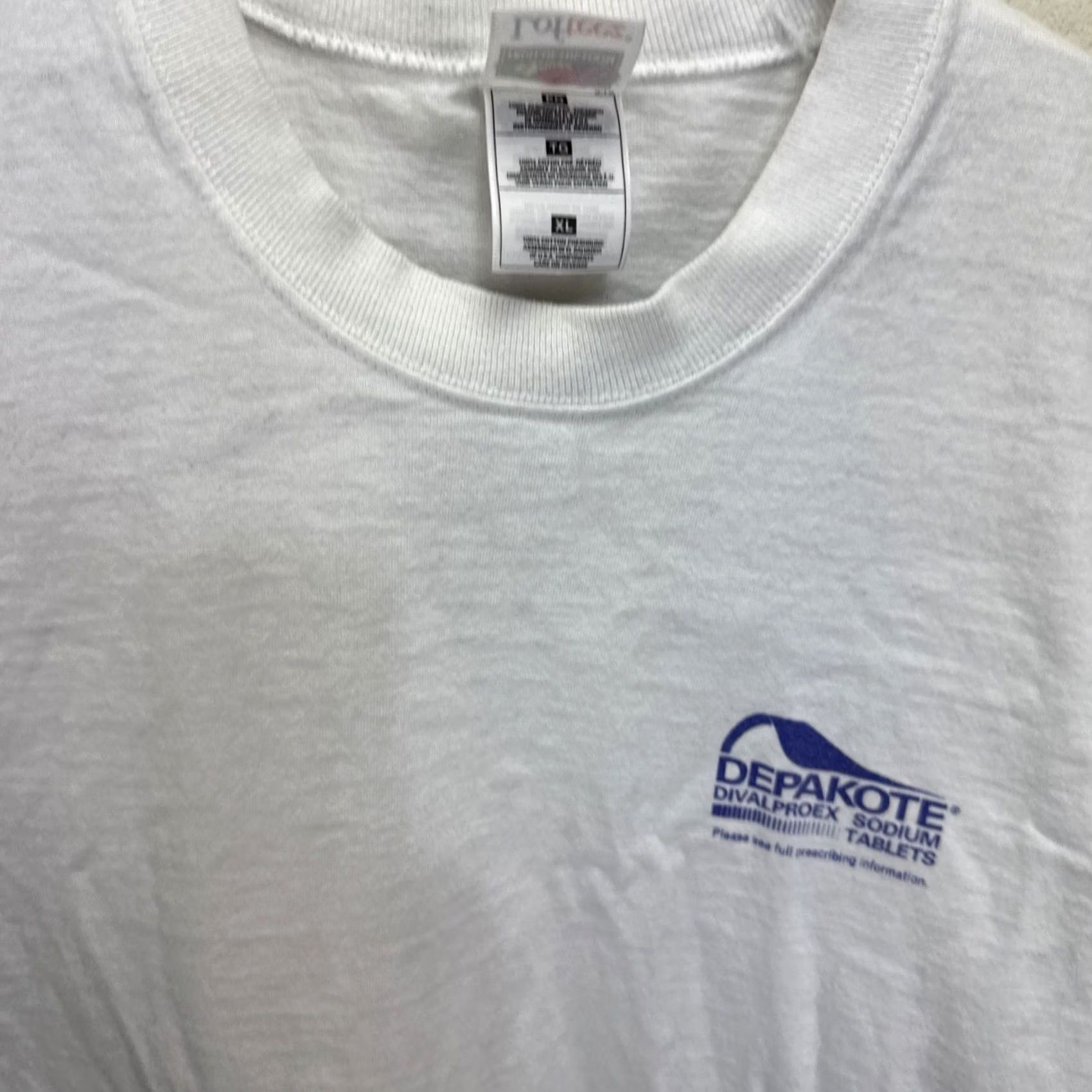 Fruit Of The Loom VINTAGE Depakote Pharmaceutical T-Shirt XL White Nike? Size US XL / EU 56 / 4 - 4 Thumbnail
