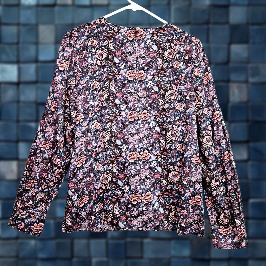 Rebecca Taylor Rebecca Taylor Women's Floral Printed Long Sleeve Cotton Shirt Sz L LA VIE Size L / US 10 / IT 46 - 1 Thumbnail