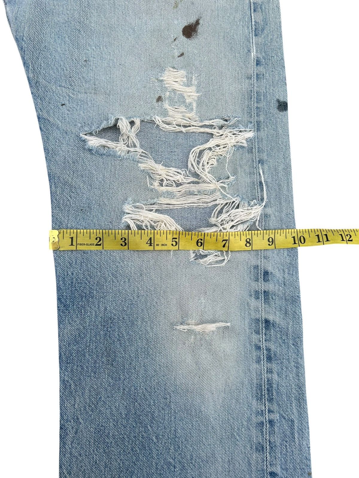 Levi's 80's THRASHED Levi's 524 Reconstructed Repair Denim Size US 34 / EU 50 - 21 Thumbnail