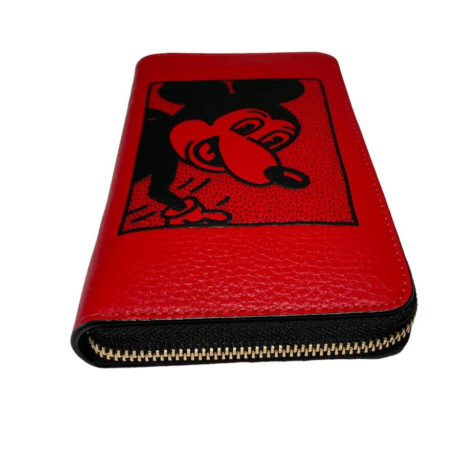 Coach Coach Disney Mickey Keith Haring Medium Id Zip Wallet Size ONE SIZE - 4 Thumbnail