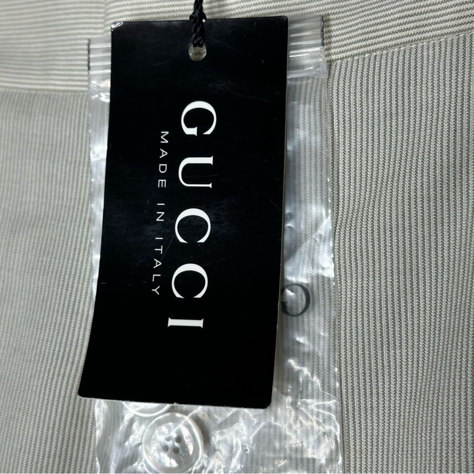 Gucci GUCCI 2006 Light Gray Wool & Silk Blend Wide Leg Pants NWT 4 Size 27" / US 4 / IT 40 - 8 Thumbnail