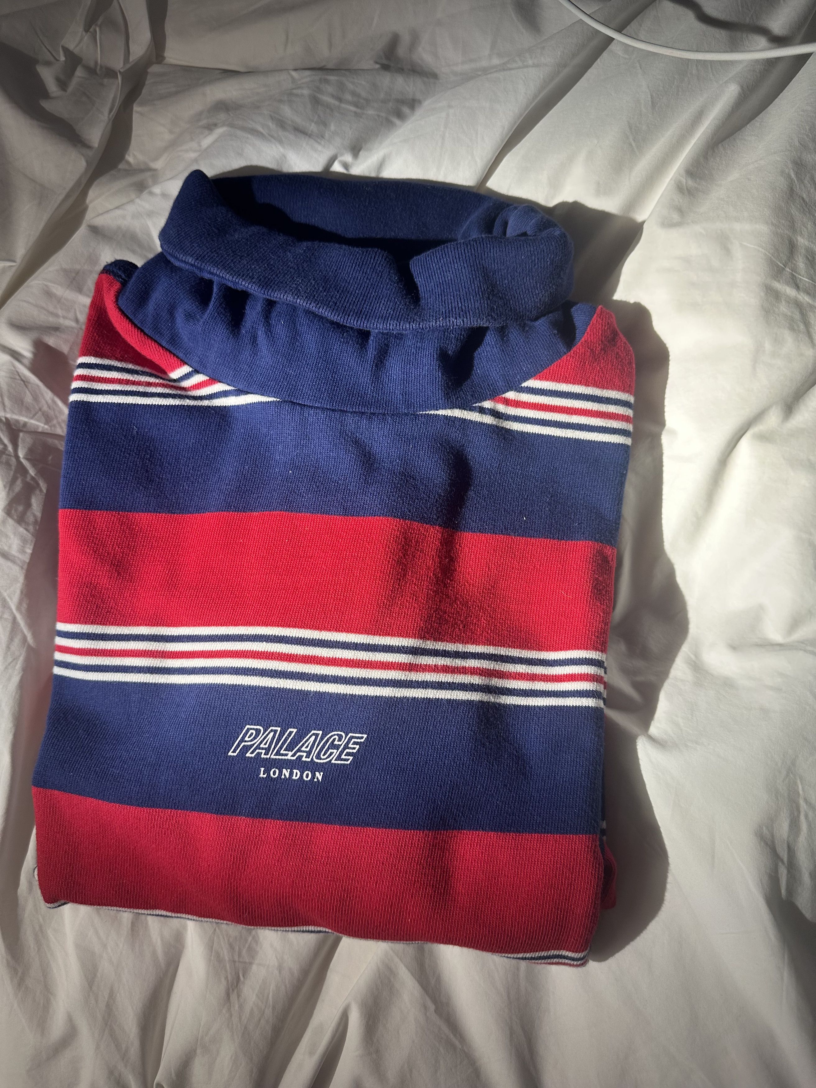 Palace Palace South Korea Hairy Flag Knit Sweater in White