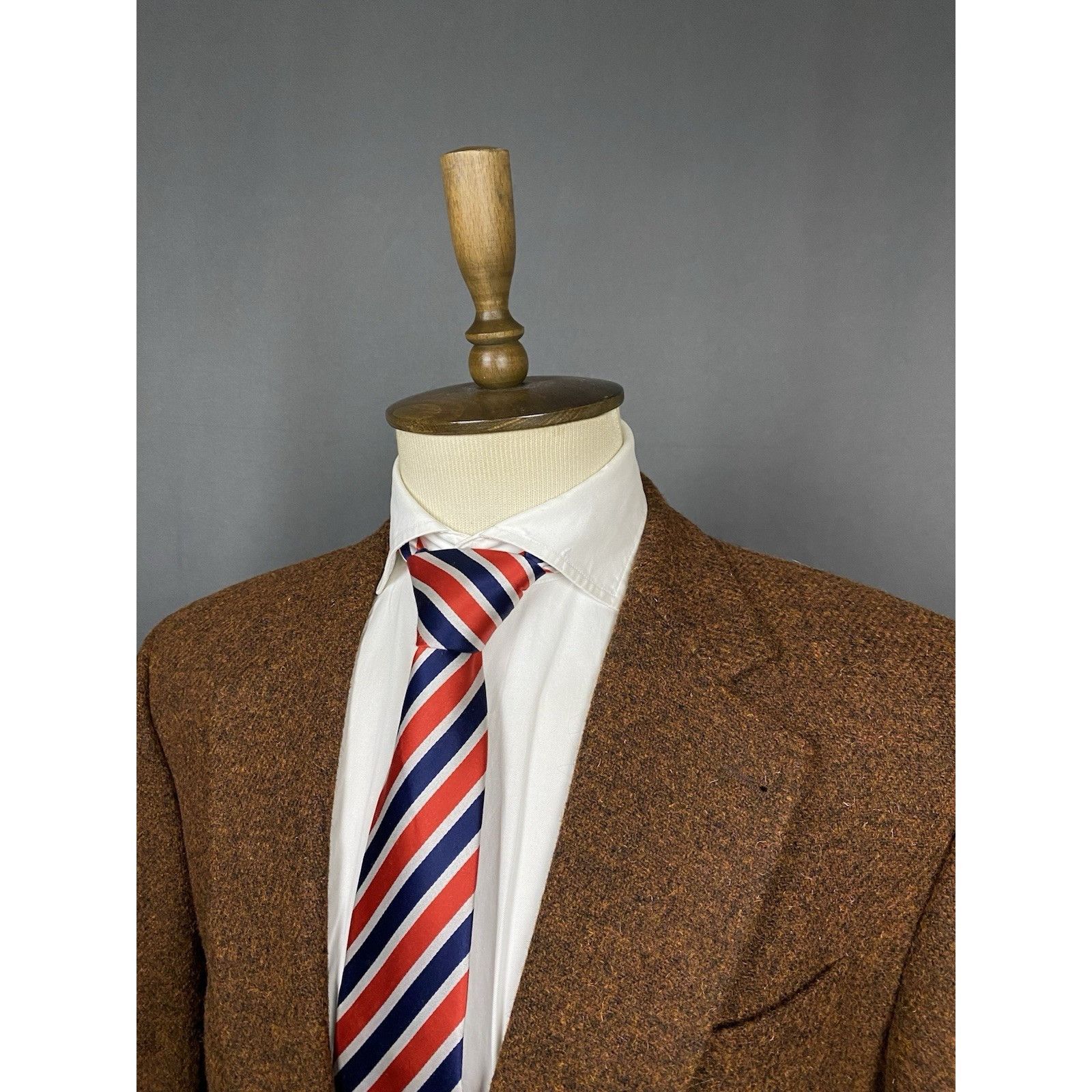 Harris Tweed Harris Tweed Carl Gross Vintage Men's Brown Orange Wool Blaz Size 42R - 5 Thumbnail