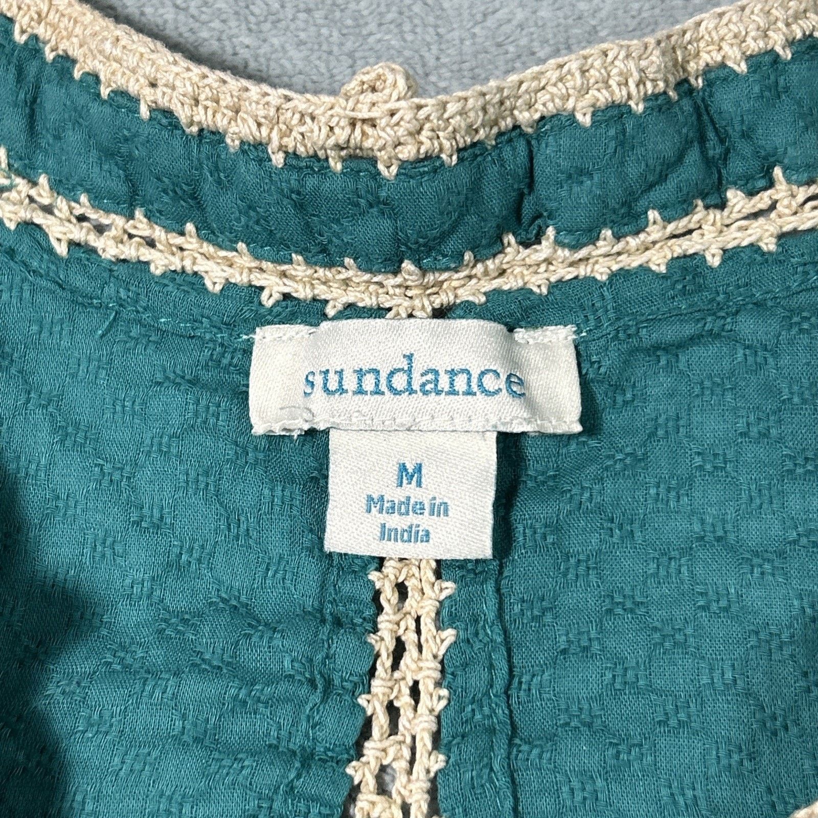 Free People Sundance Renaissance Boho Top Med Artist Ladder Gauze Tassel Size M / US 6-8 / IT 42-44 - 3 Thumbnail