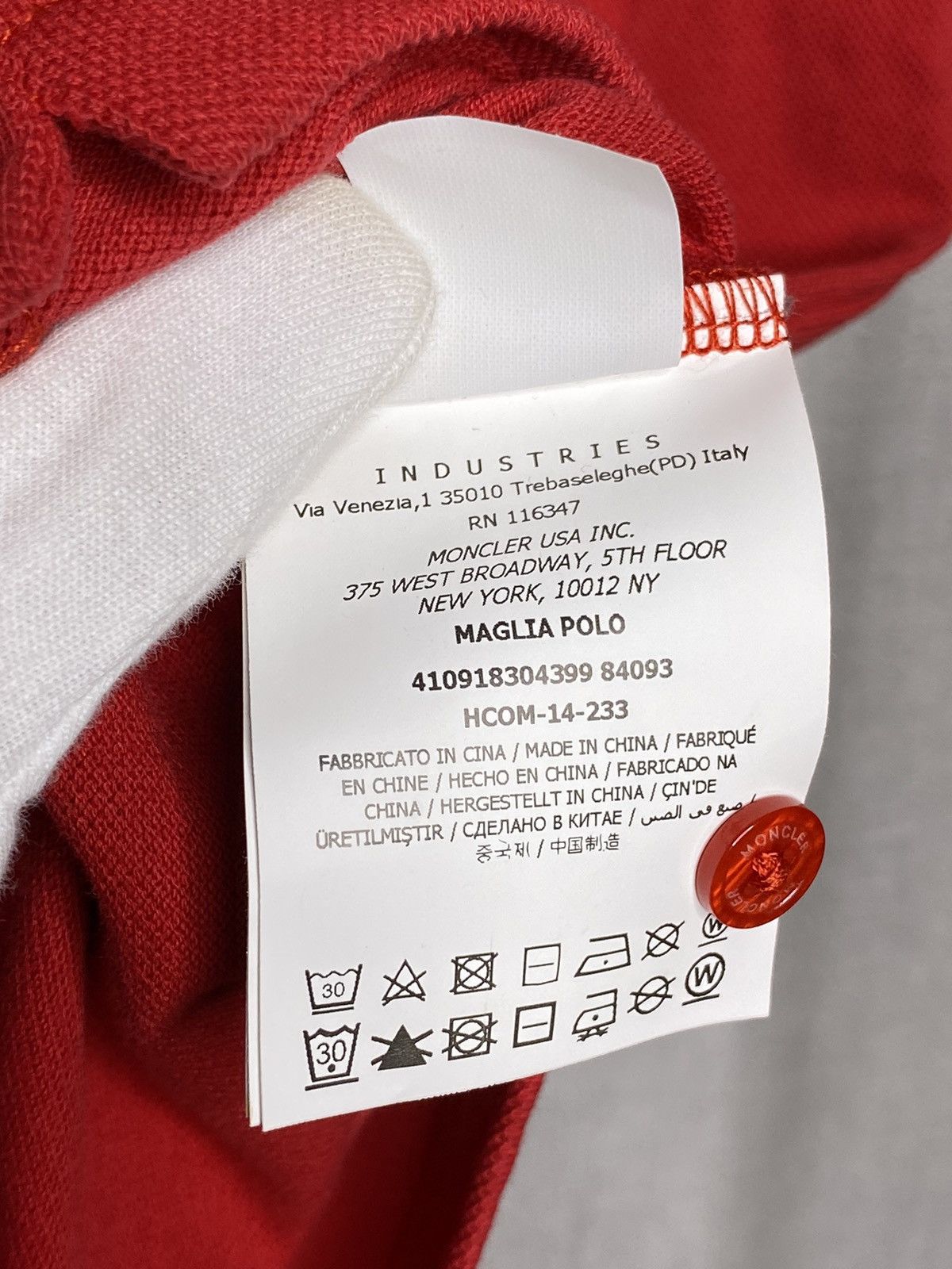 Moncler Moncler Brand New Polo Shirt Red Size XL NWT Size US XL / EU 56 / 4 - 11 Thumbnail