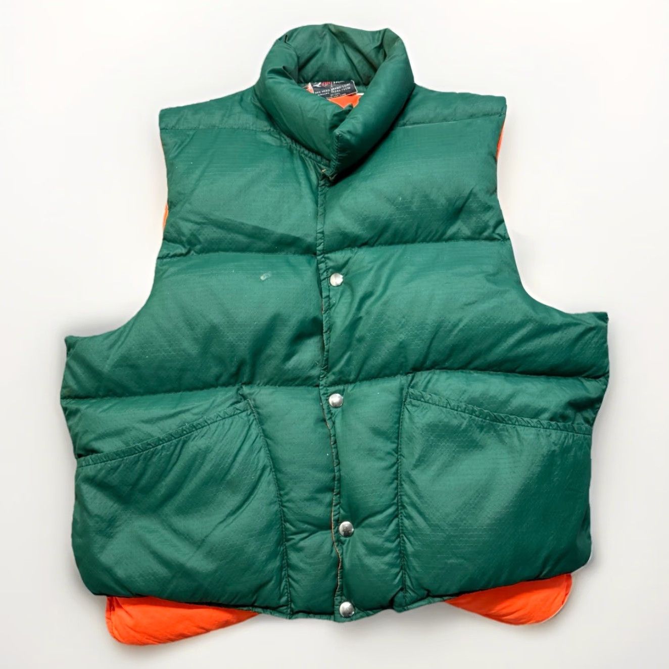 AMO VINTAGE Redhead Down Vest Mens M 70s Zip Up Reversible Quilted Camouflage Softshell Quilted Down Vest Mens Size US M / EU 48-50 / 2 - 2 Thumbnail