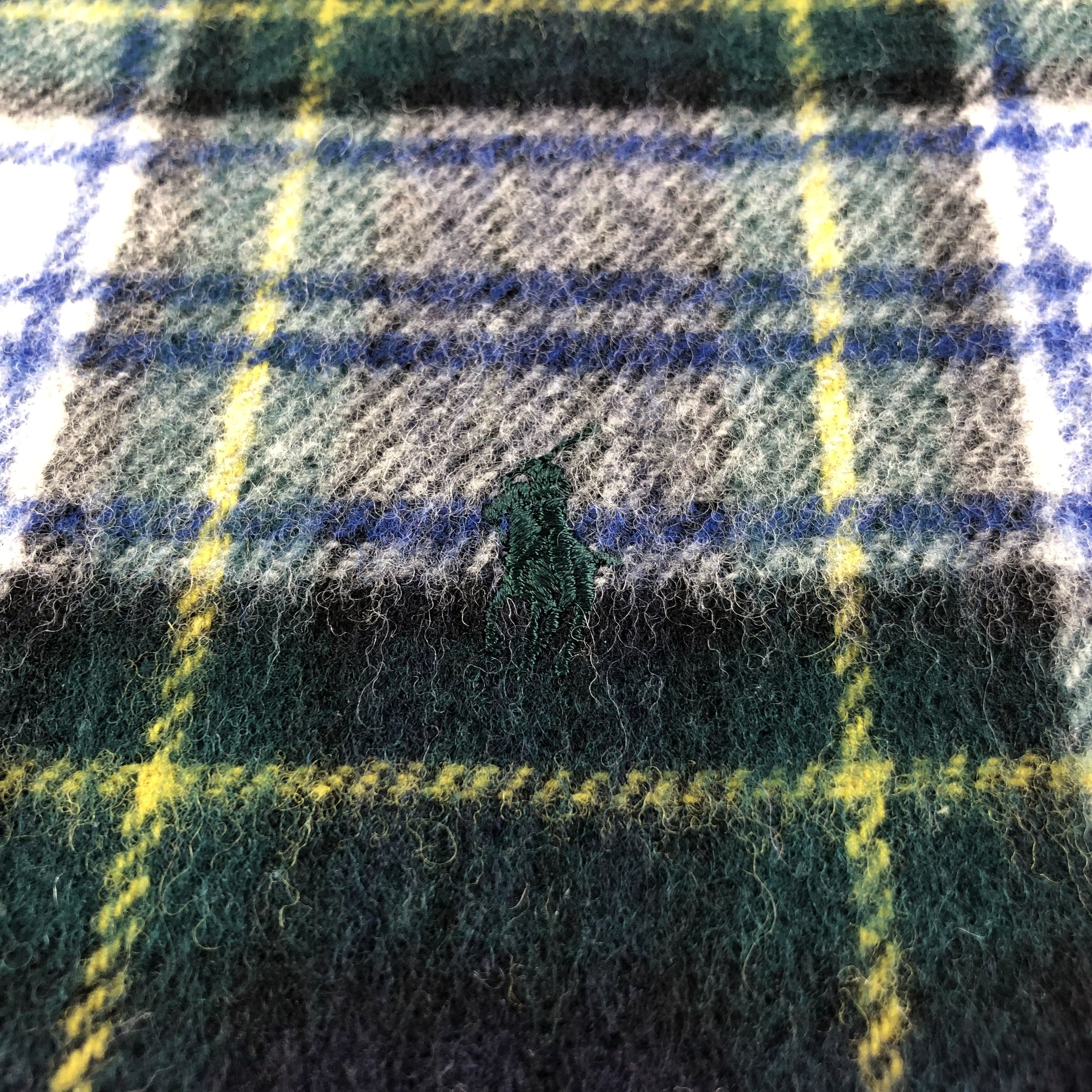 Polo Ralph Lauren Polo Ralph Lauren Tartan Wool Scarf Muffler V1414 Size ONE SIZE - 4 Thumbnail