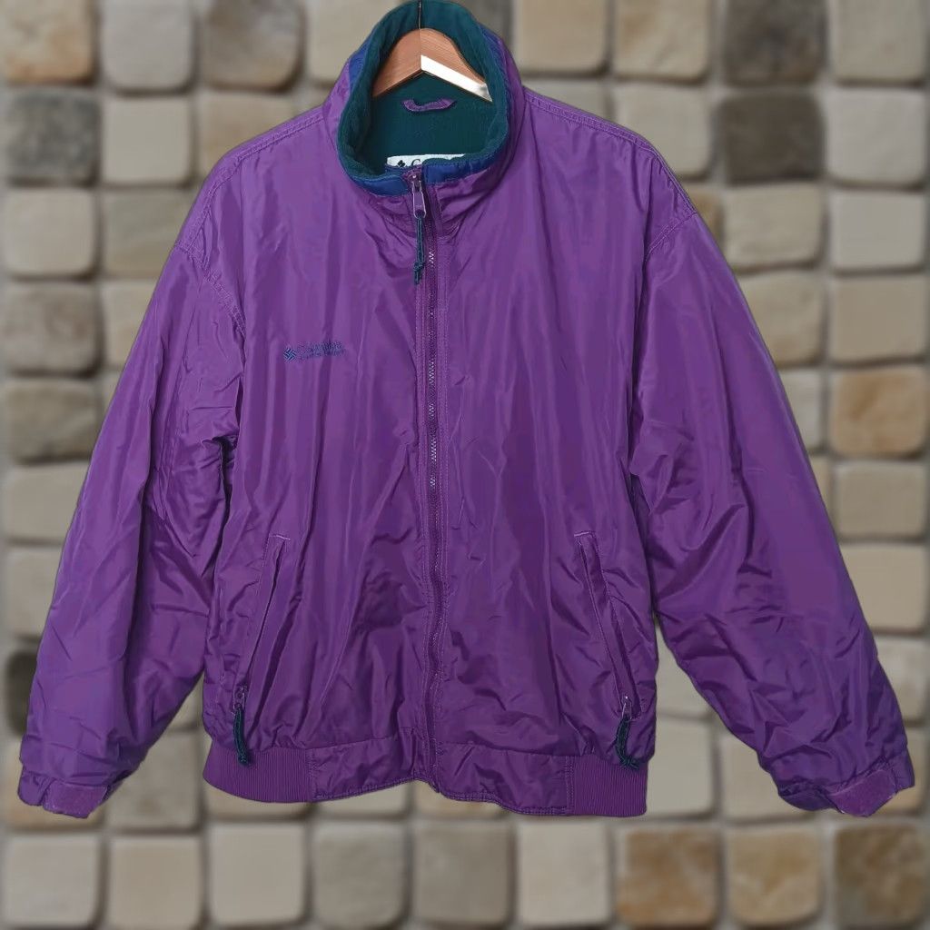 Altea VINTAGE Columbia Jacket Women L Bomber Purple Teal Fleece Lined Japan Size L / US 10 / IT 46 - 1 Thumbnail