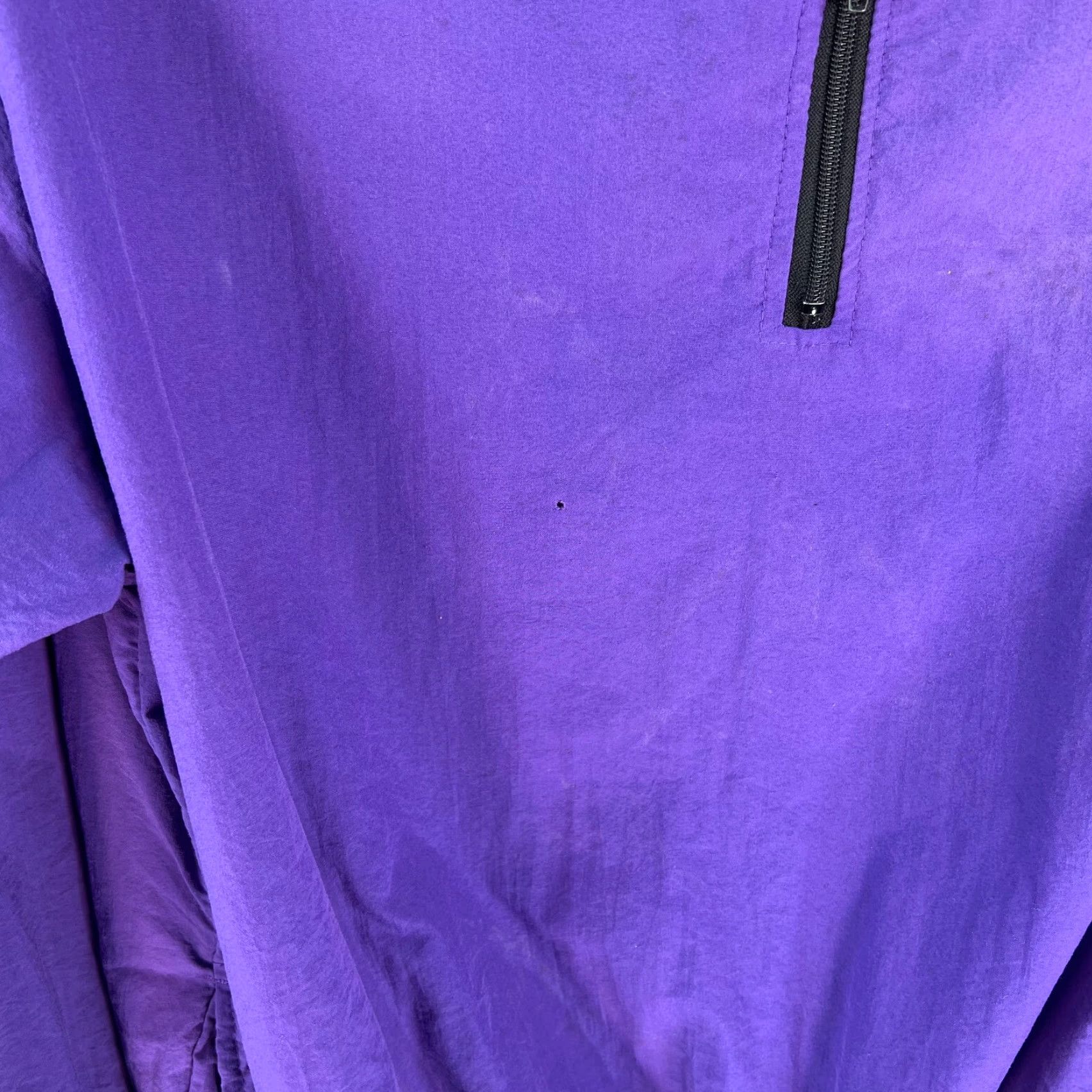 Vintage Surf Style Mens Jacket One Size Purple 1/4 Zip Stand-Up Collar Softshell Nylon Pullover Basic Jacket Casual Solid Vintage No Size US M / EU 48-50 / 2 - 3 Thumbnail