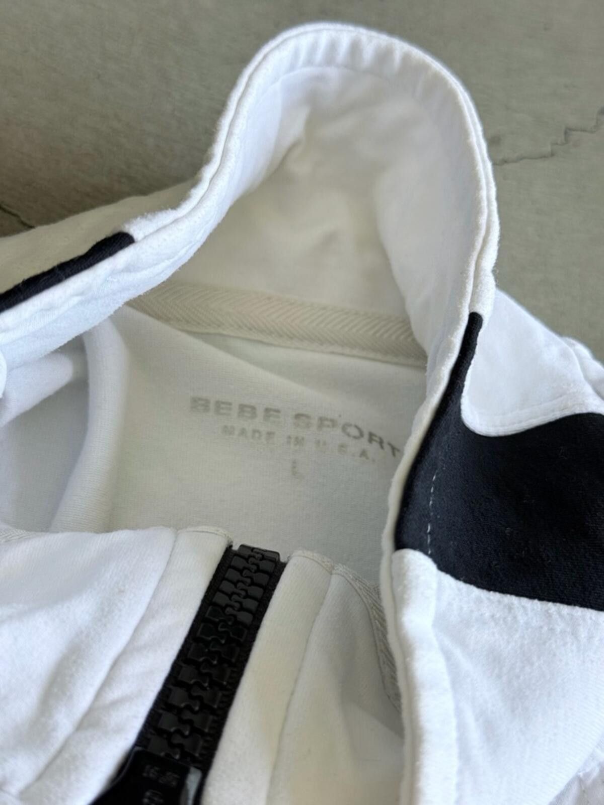 United Colors Of Benetton bebe Sport / Zip Track Jacket / White Black Size L / US 10 / IT 46 - 2 Thumbnail