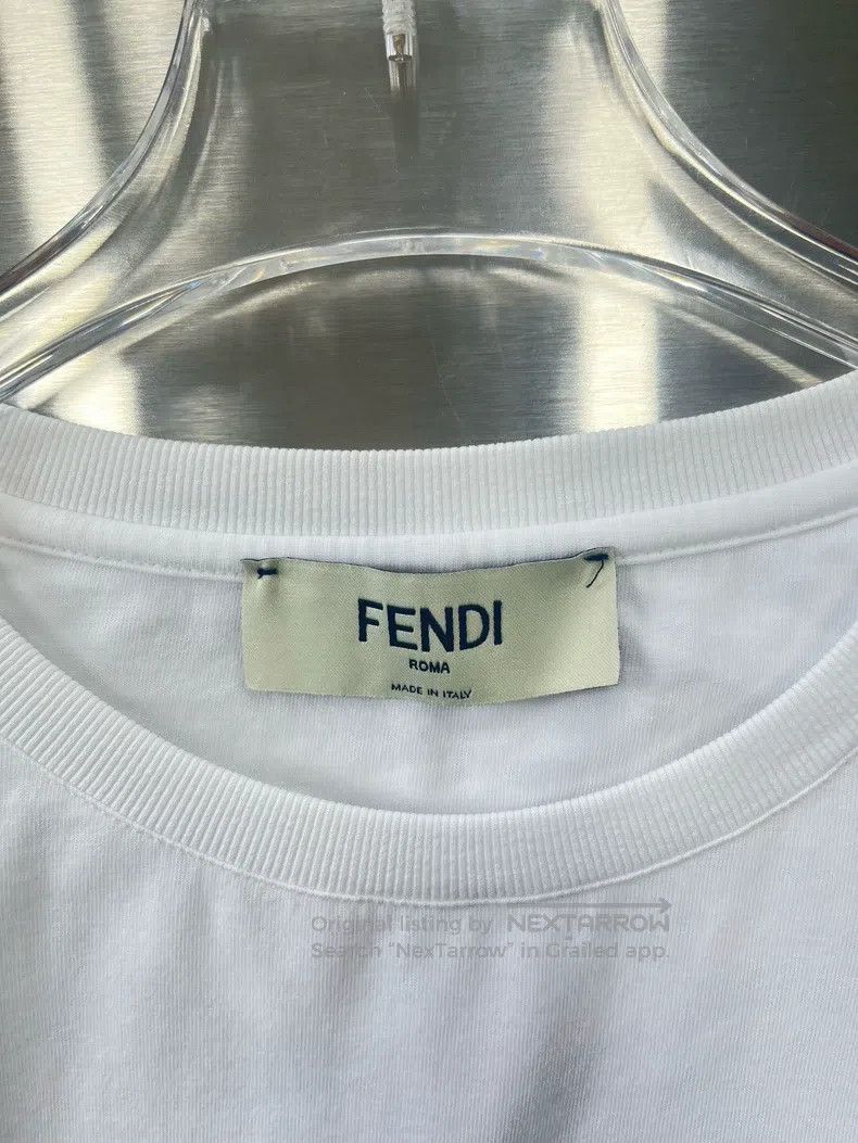 Fendi Fendi White Zip Pocket Logo Short Sleeve T-Shirt Size XS / US 0-2 / IT 36-38 - 3 Thumbnail