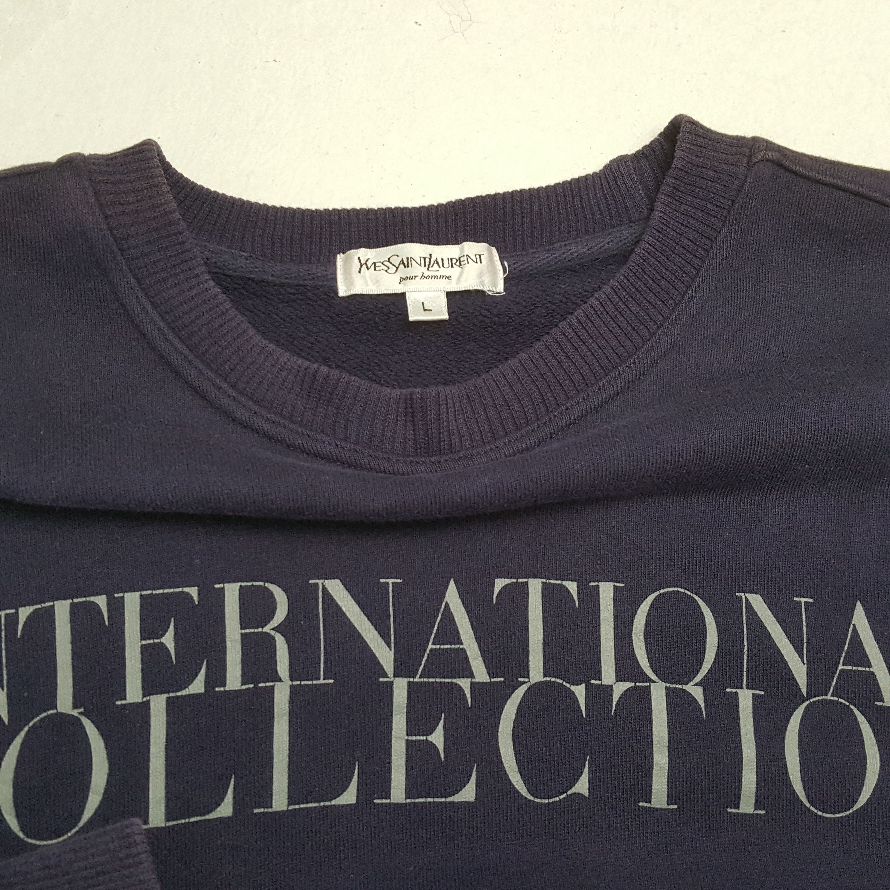 Yves Saint Laurent YVES SAINT LAURENT Fashion Brand Spellout Sweatshirt Size US L / EU 52-54 / 3 - 9 Thumbnail