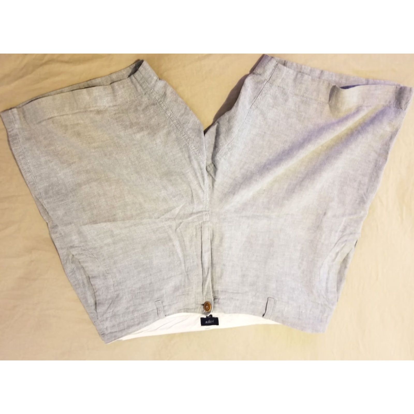 J.Crew J. Crew Gray Linen Shorts 36 Chino Mens Size US 36 / EU 52 - 2 Thumbnail