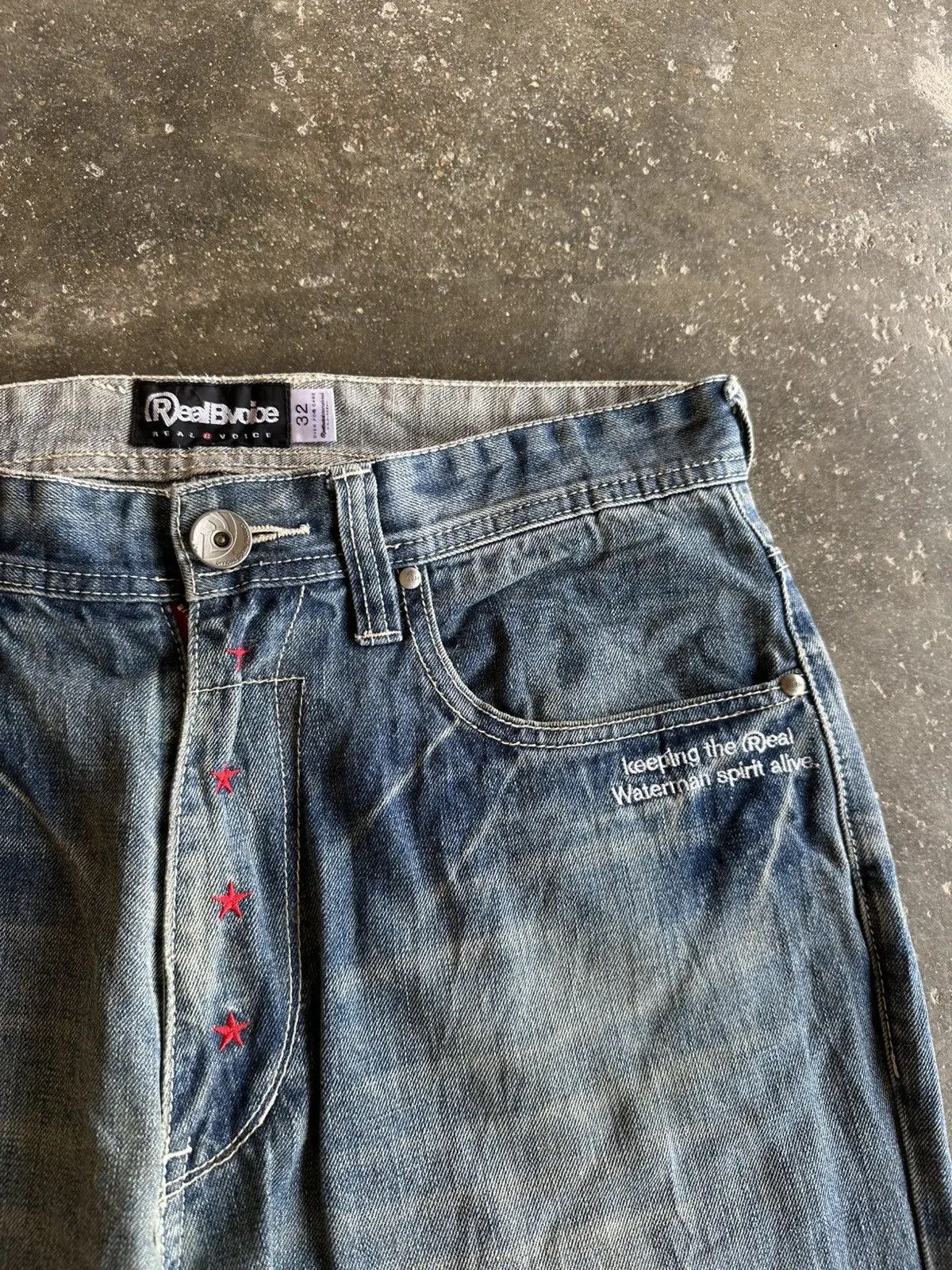 W32 L31 🔥 VINTAGE REAL BVOICE JEANS HIDDEN RIVET DENIM PANTS