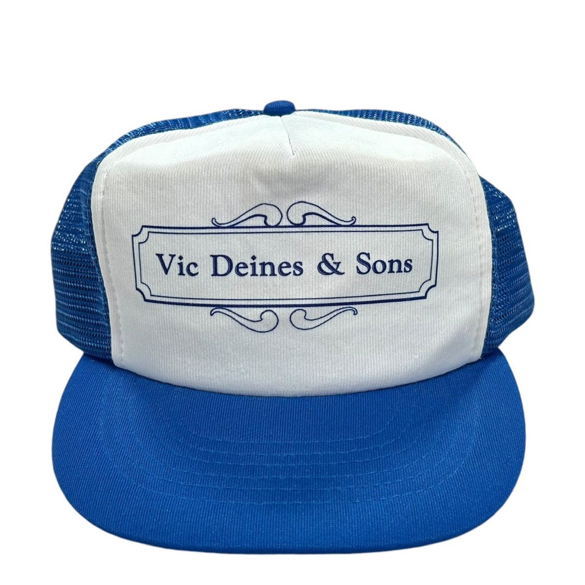 Vintage Vintage Vic Deines & Sons Blue Mesh Back Foam Snapback Hat Size ONE SIZE - 1 Thumbnail