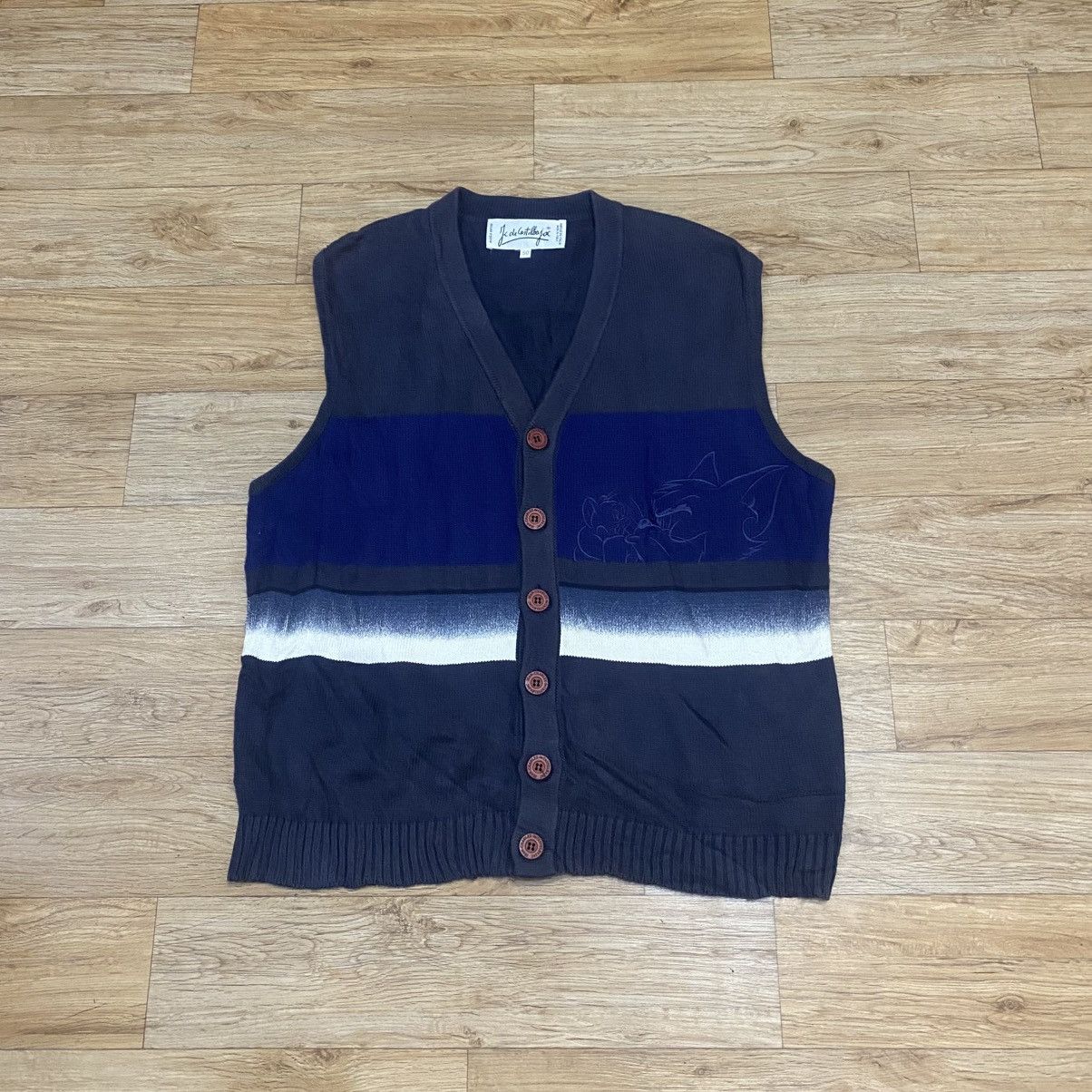 Jean Charles De Castelbajac 2000s Jean Charles de Castelabajac Tom&Jerry Vest Knitwear Size US L / EU 52-54 / 3 - 1 Thumbnail