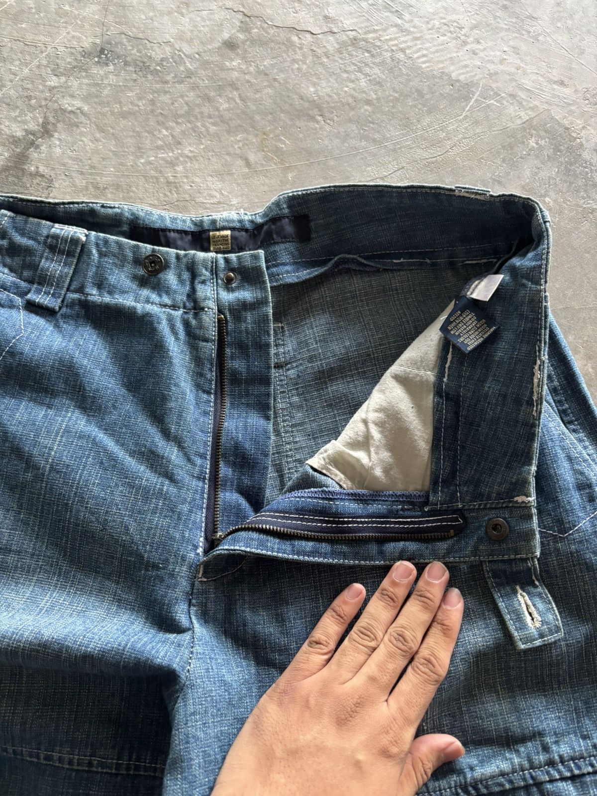 Marithe + Francois Girbaud RARE MFG marithe francois girbaud BAGGY STRAP WIDE LEG JEANS Size US 35 - 4 Thumbnail